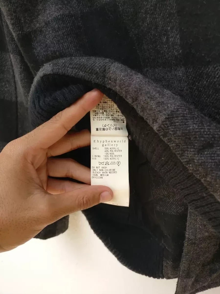 Japanese Brand - Final Drop! Asymmetrical Ehypenworld Japan Checked Jacket - 5