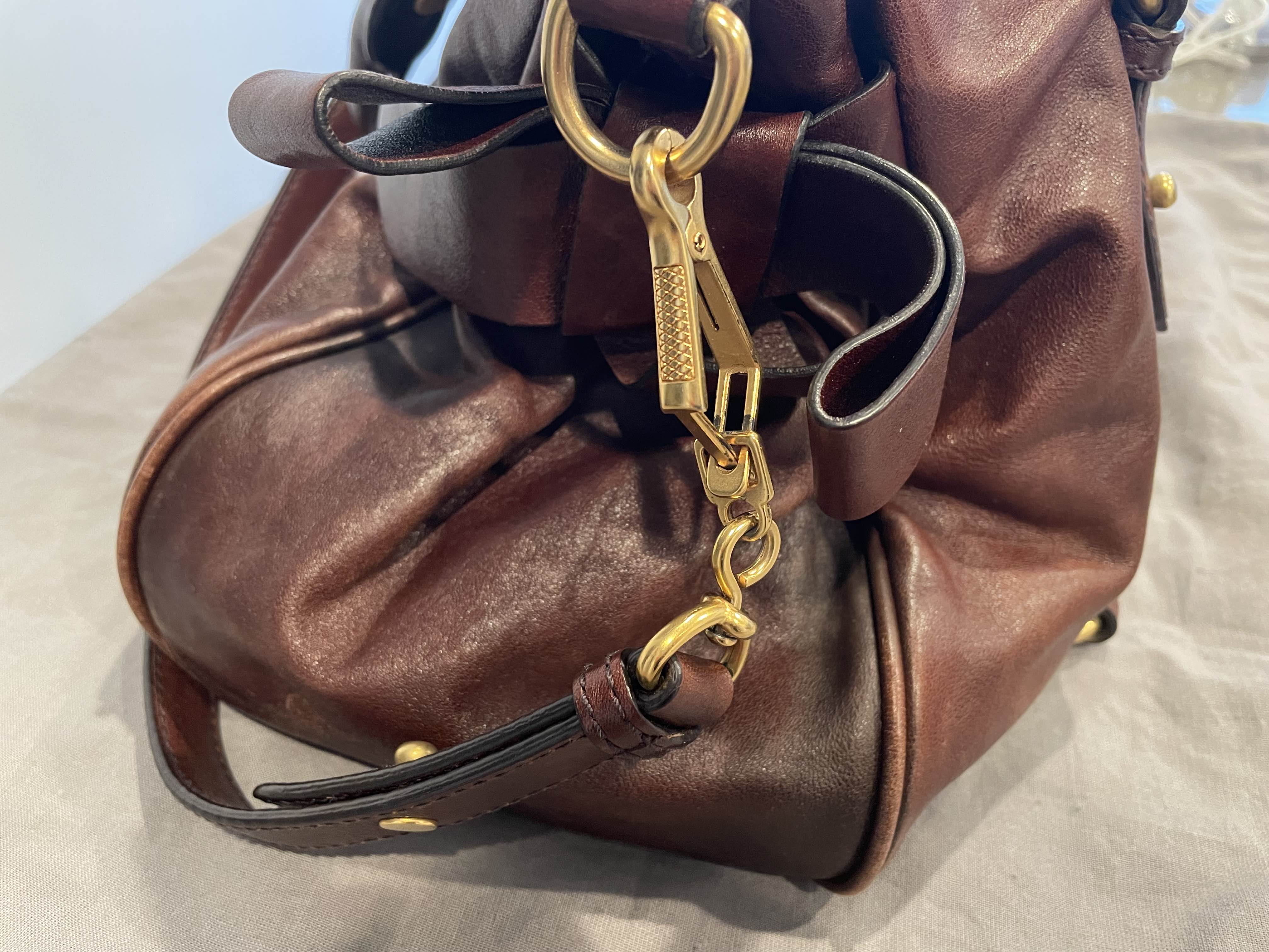 Miu Miu Vitello Lux Bow Top Handle Bag - 2