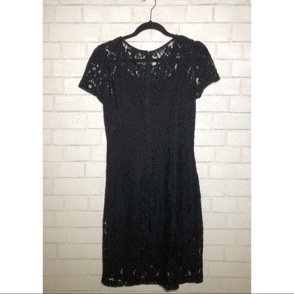 DKNY Fitted Lace Dress With Ruched Detailing - 2