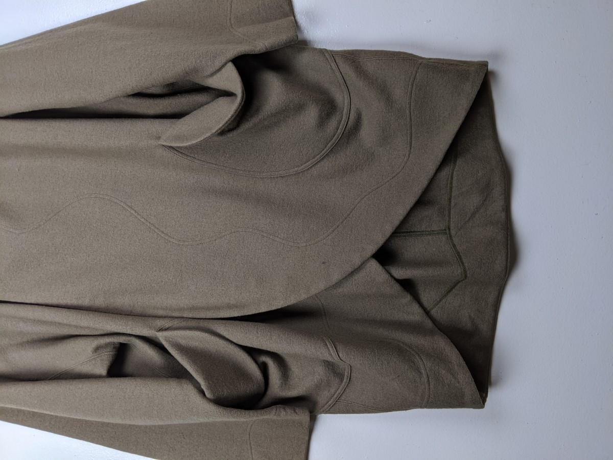 Green - Jurgen Lehl Asymmetrical One Button Coat Jacket Wool - 3