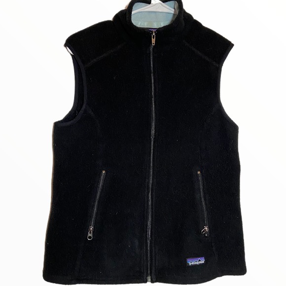 Patagonia Synchilla Vest Black Zipper Pockets Medium - 1