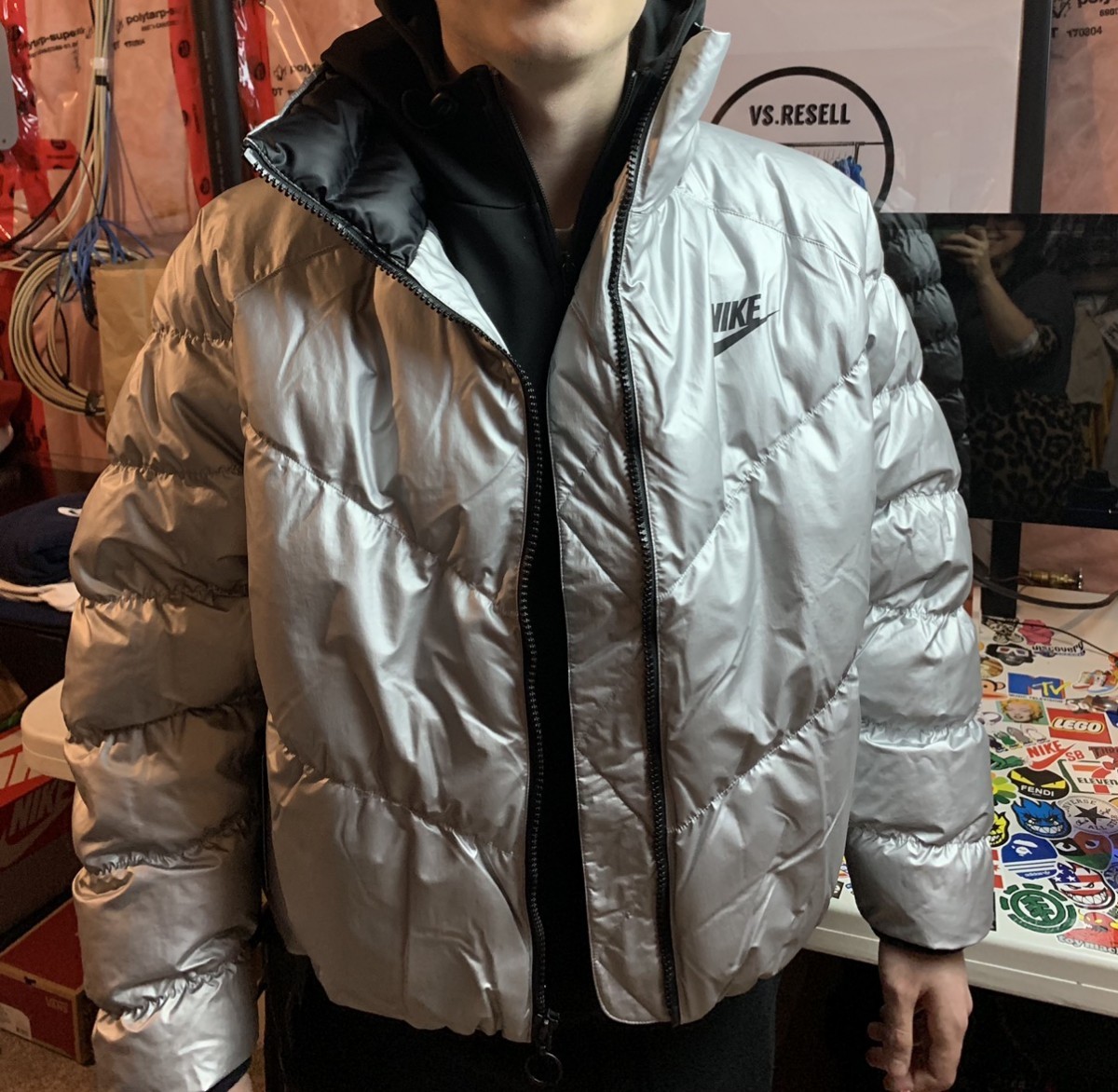 synthetic fill silver puffer jacket DSWT - 4