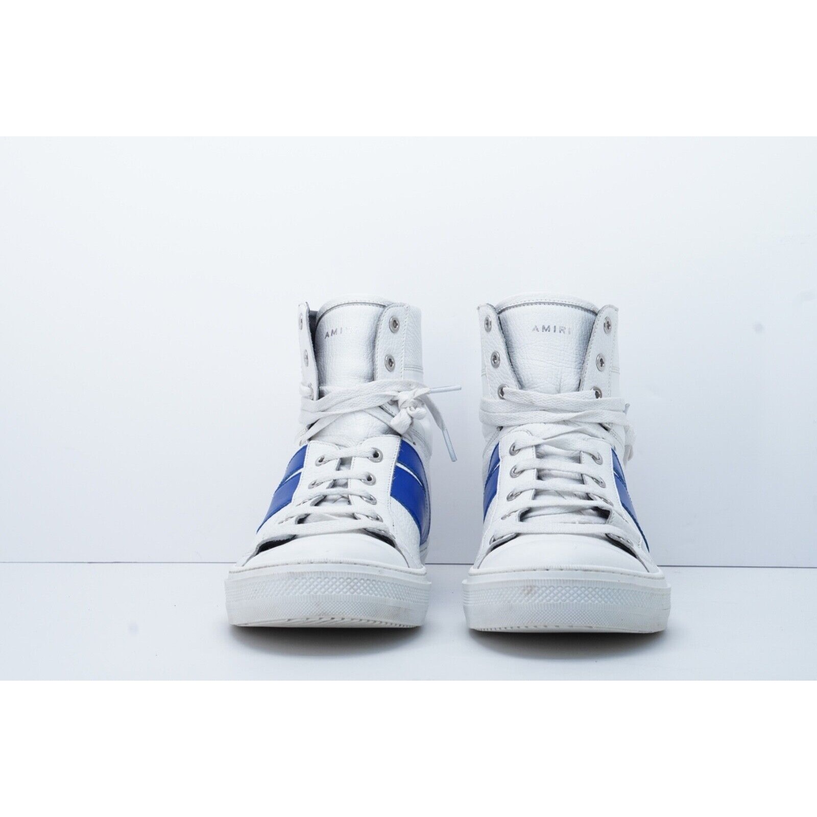 Amiri Sunset Sneakers White Blue High Top Lace Up $595 - Siz - 3