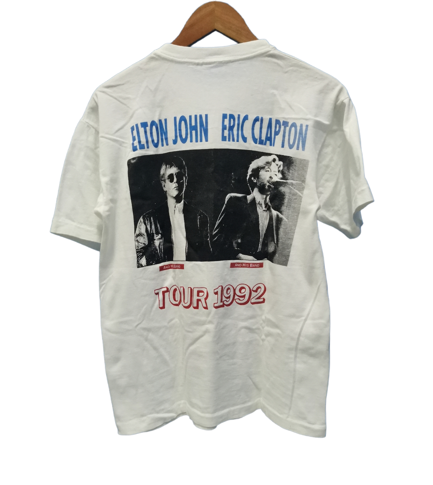 Vintage - Vintage Elton John Eric Clapton Tour 1992 Tee Stitches Rare - 3