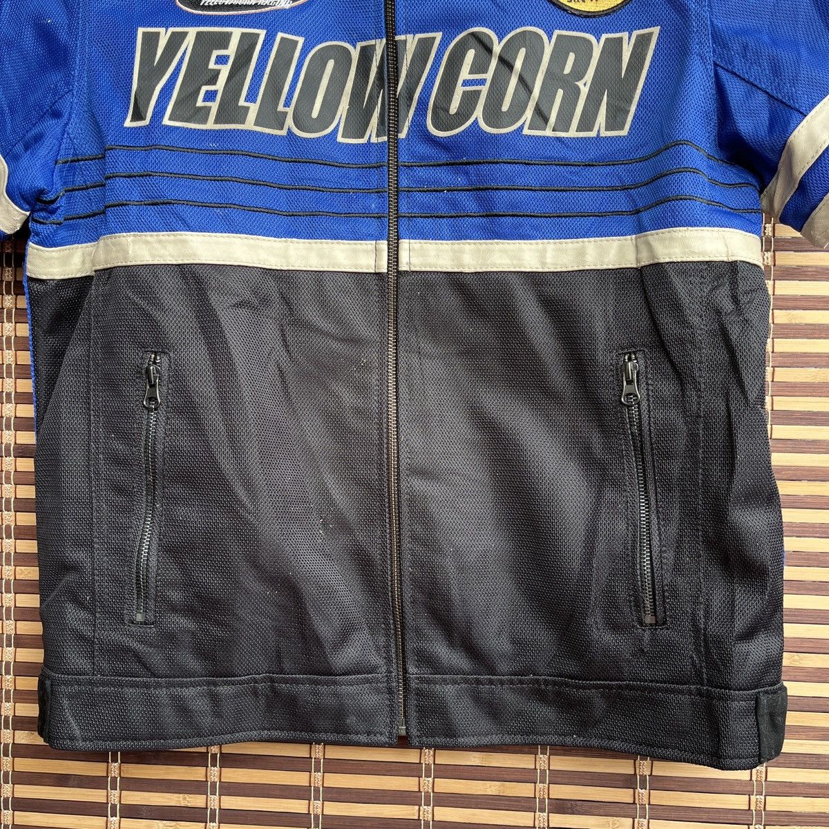 Vintage Yellow Corn Mesh Racing Jacket Short Sleeves - 10