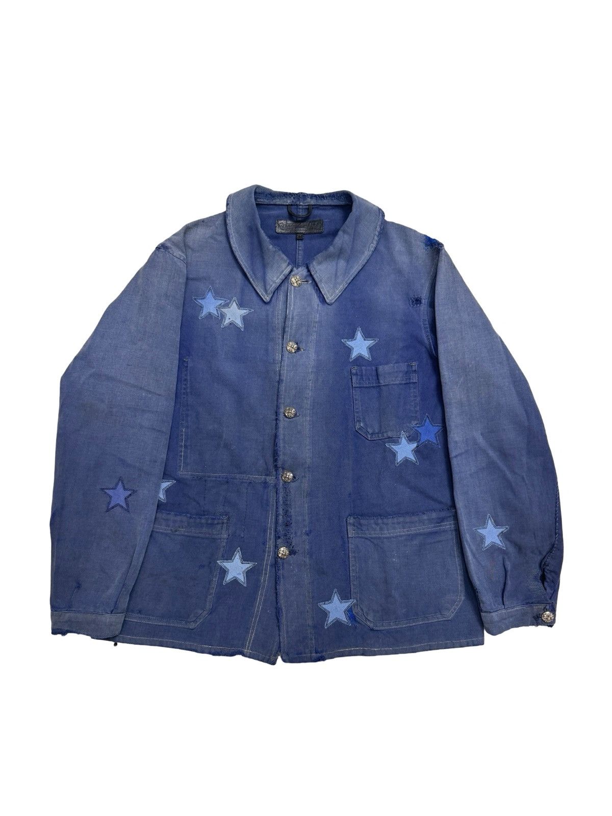 French star patch work jacket - 1