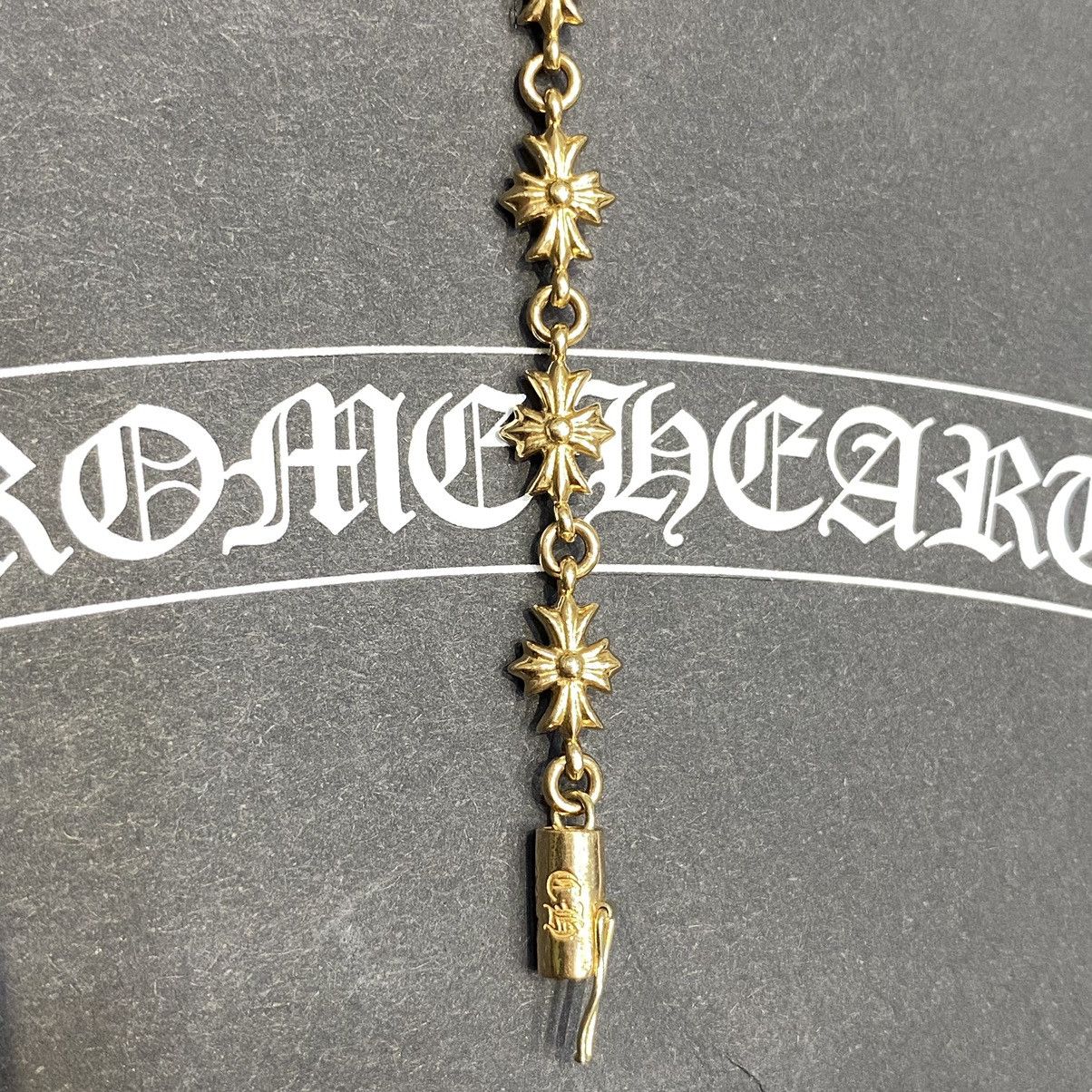 CHROME HEARTS Tiny E 22K Gold Bracelet - 3