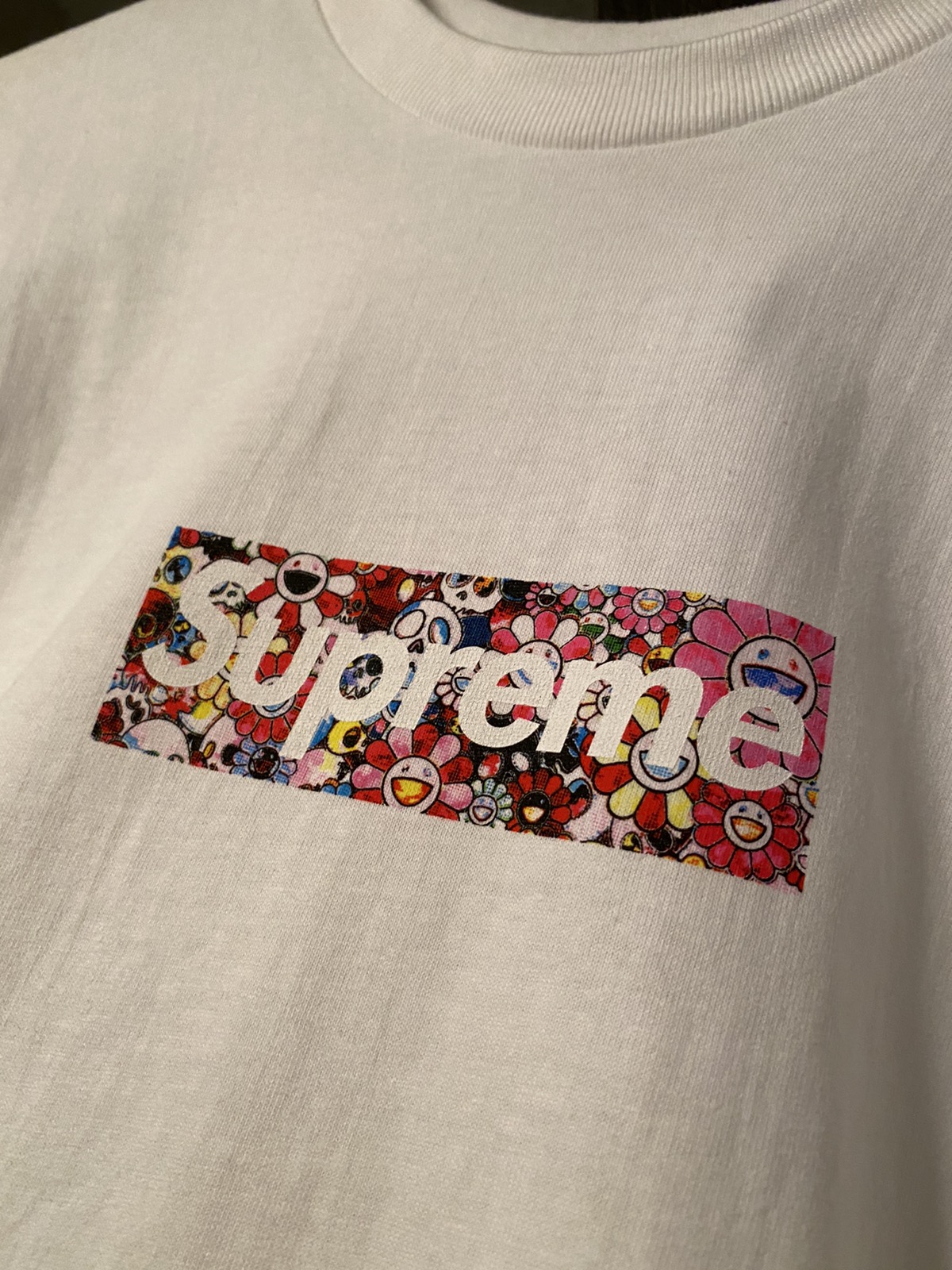 SUPREME X TAKASHI MURAKAMI COVID-19 RELIEF BOX LOGO TEE WHITE (NEW