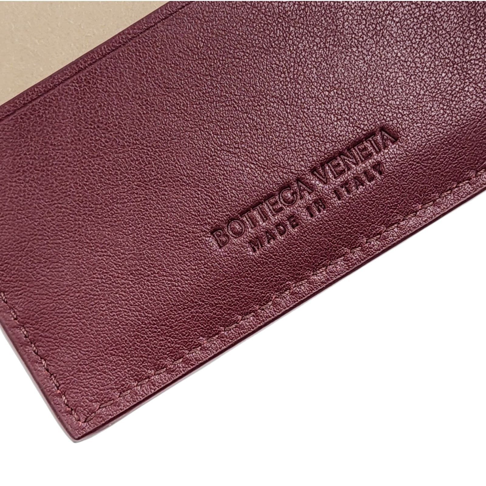 Bottega Veneta Nappa Maxi Intrecciato Bi-Fold Wallet Barolo - 4