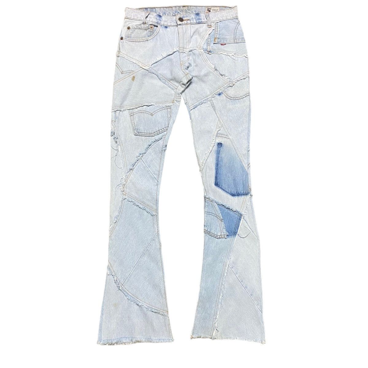 Levis X Jungle Cat Reconstruct Denim Flare Jeans - 1