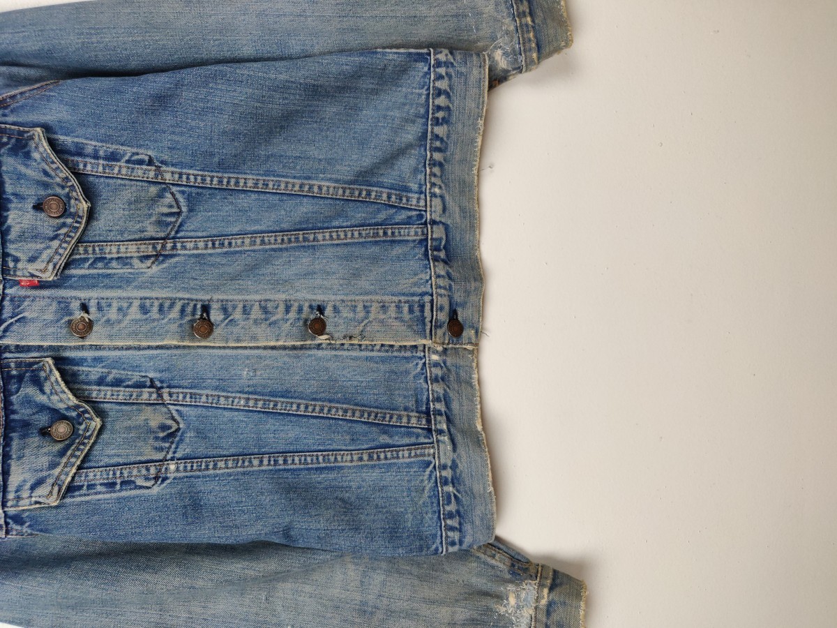 Distressed Trucker Denim Jeans Jacket - 3