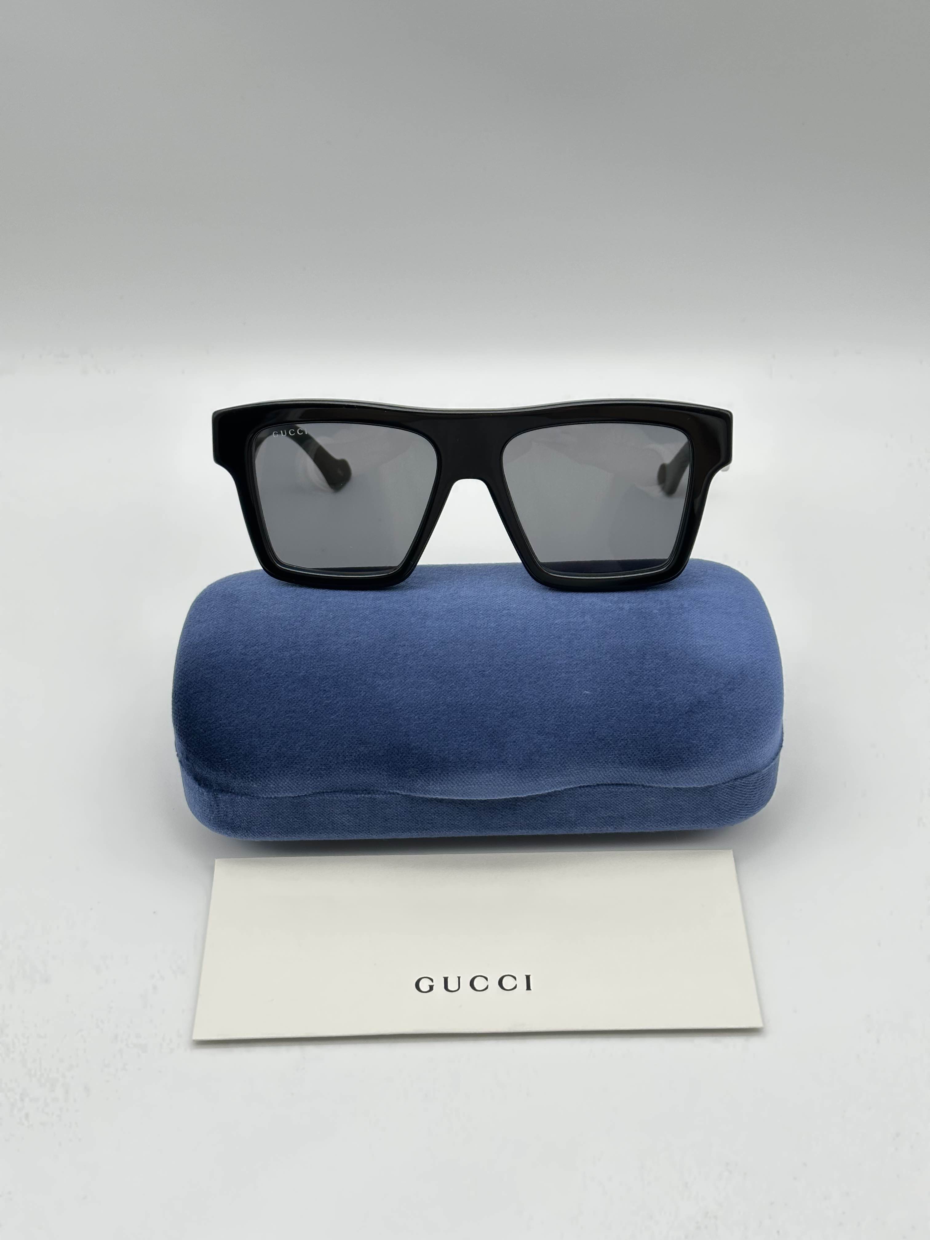 BRAND NEW GUCCI GG0962S 009 Black/Green/Grey Unisex Sunglasses - 4