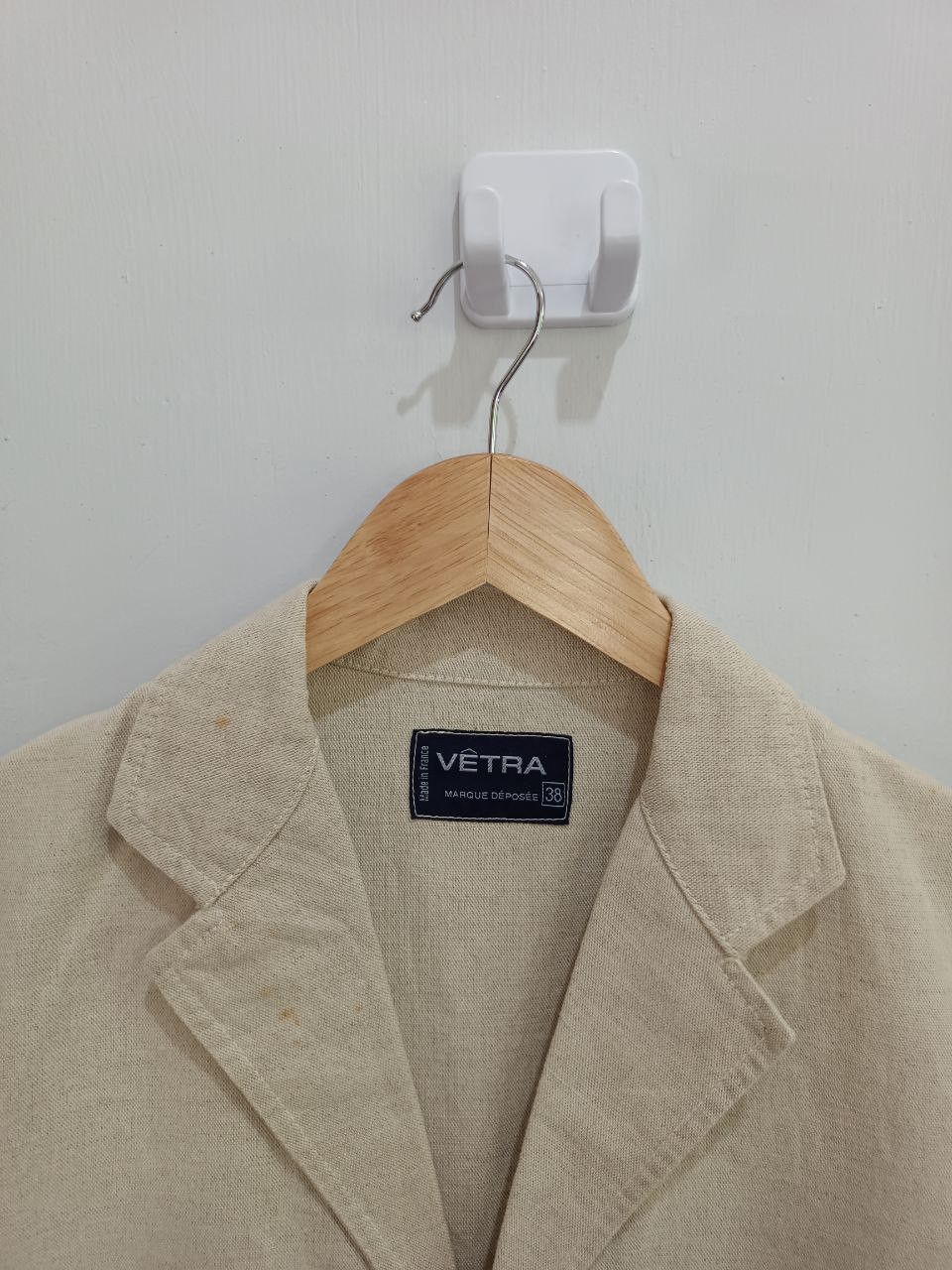 VETRA Made in France Beige Cotton Linen Single Breasted Suit - 13