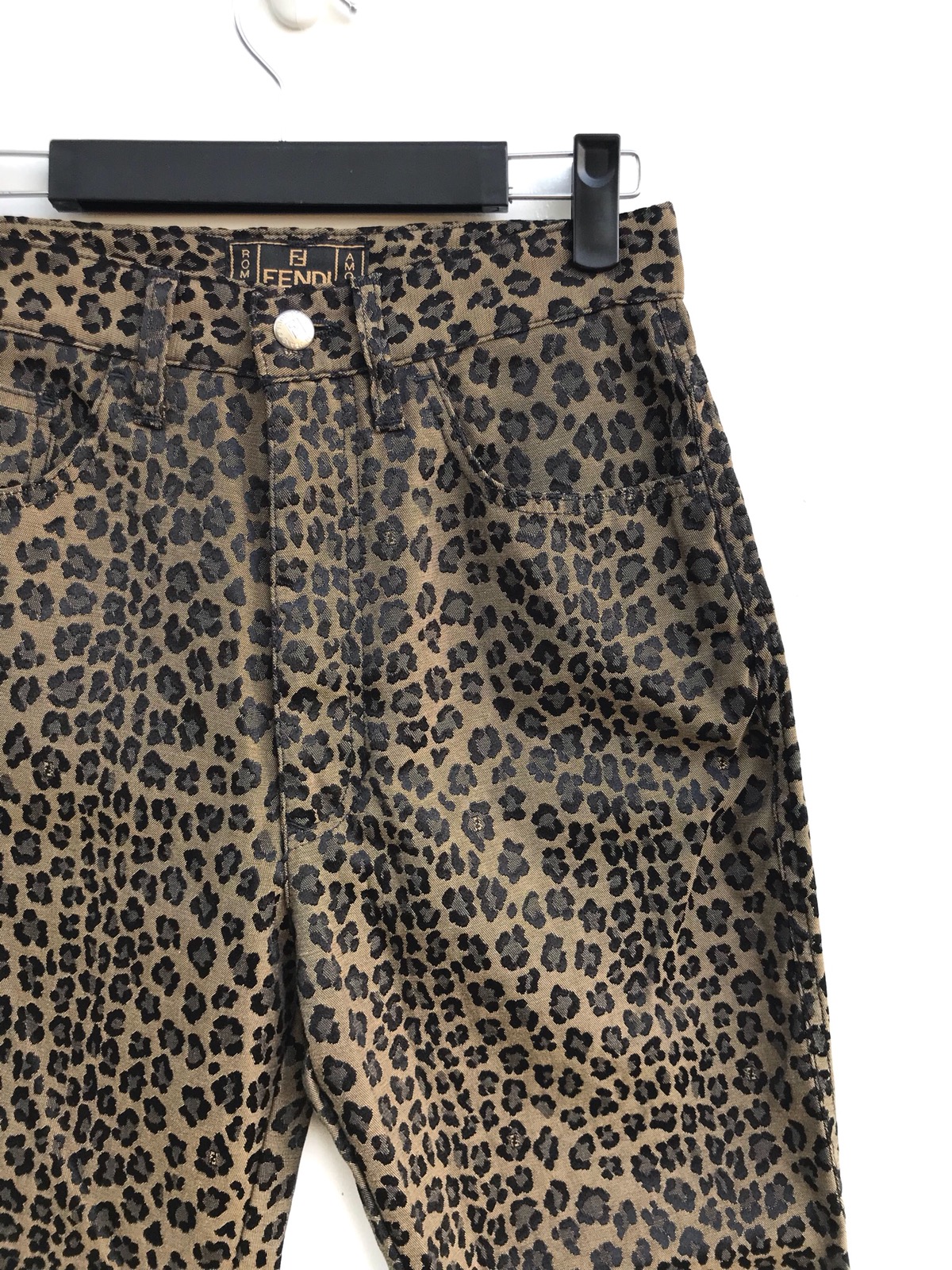 Authentic Fendi Leopard Print Trousers Pants - 4