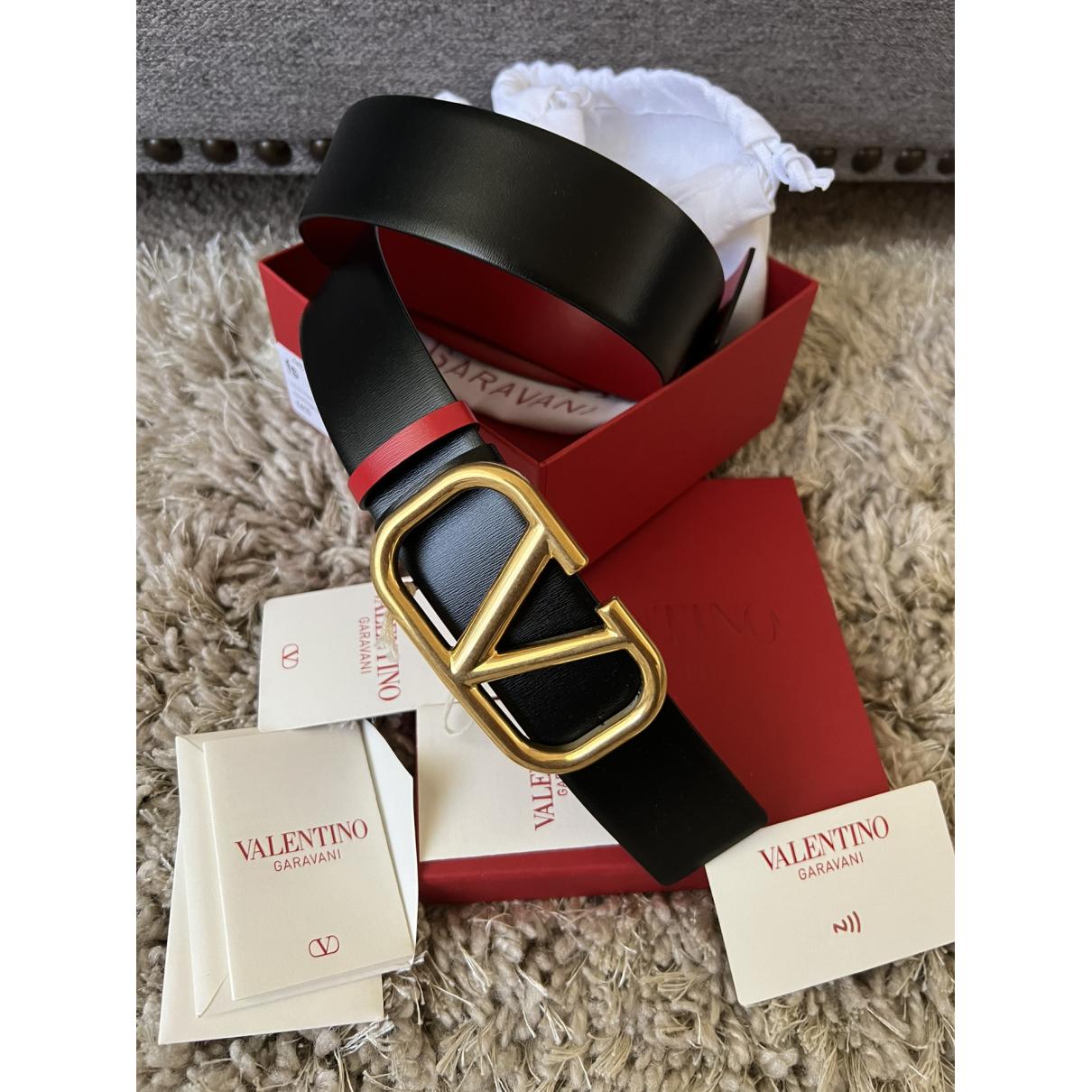 VLogo leather belt - 3