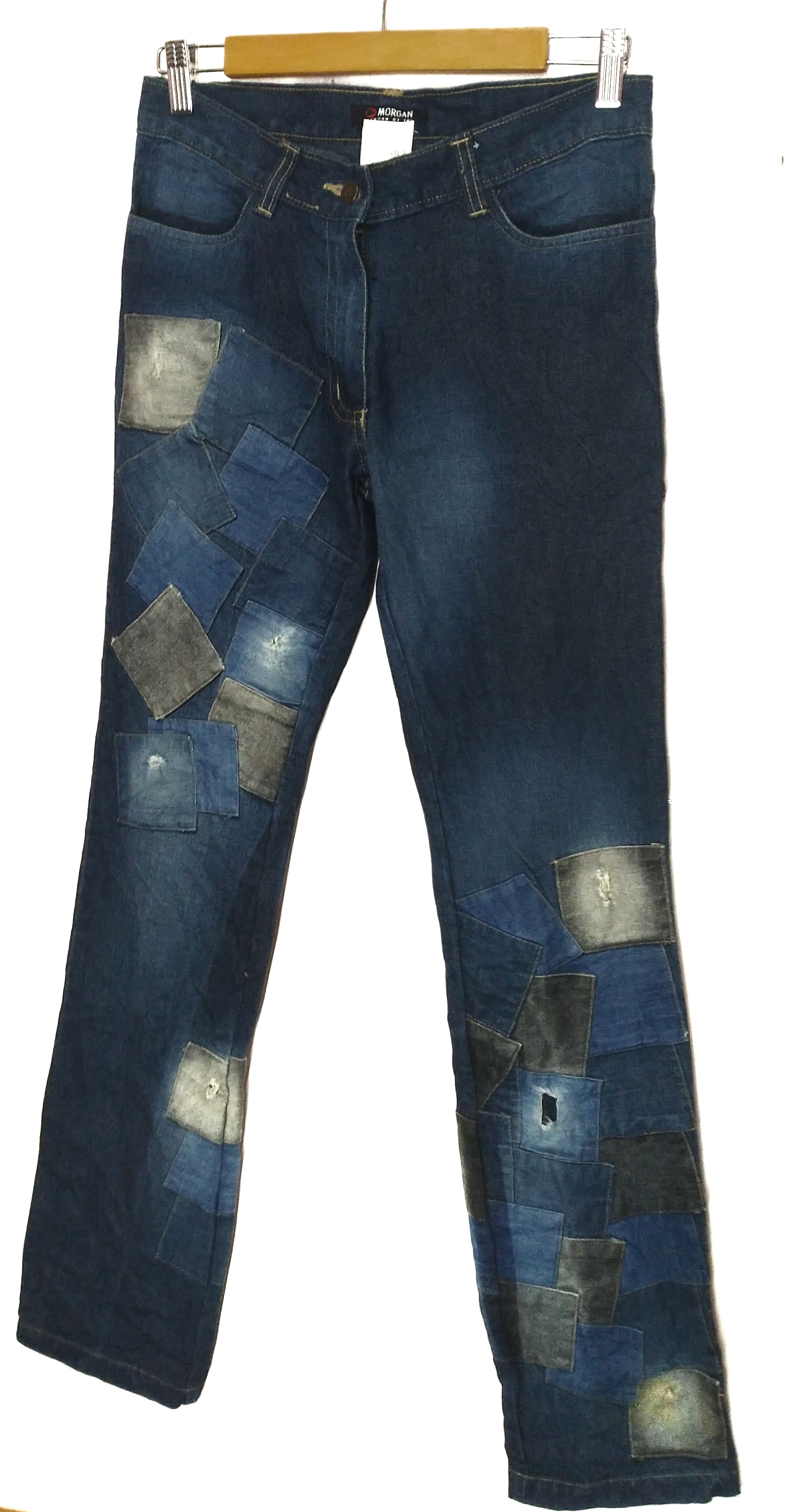 Distressed Denim - Junya Watanabe style woman patchwork denim by Morgan - 2