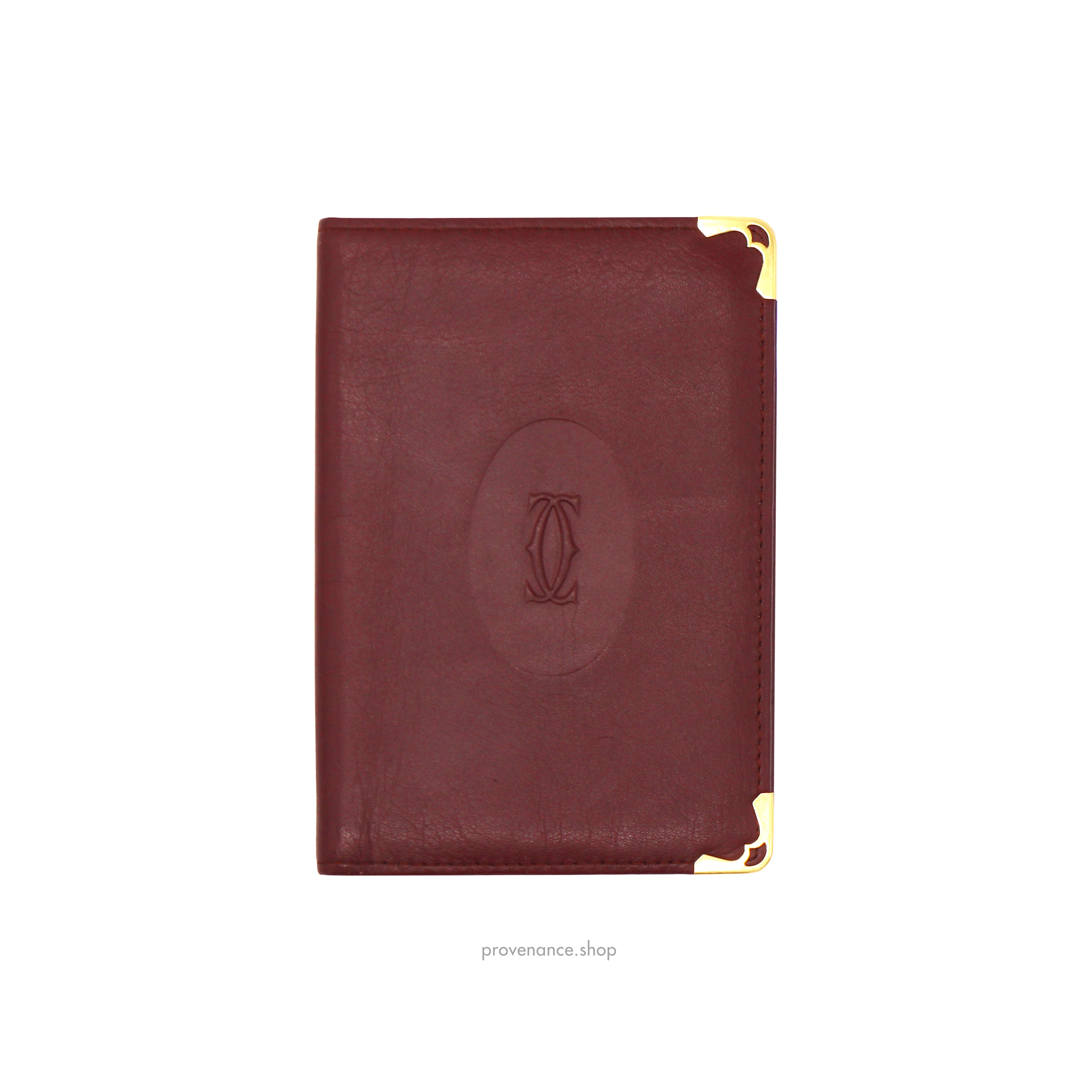 Cartier Passport Holder Wallet - Burgundy Leather - 1