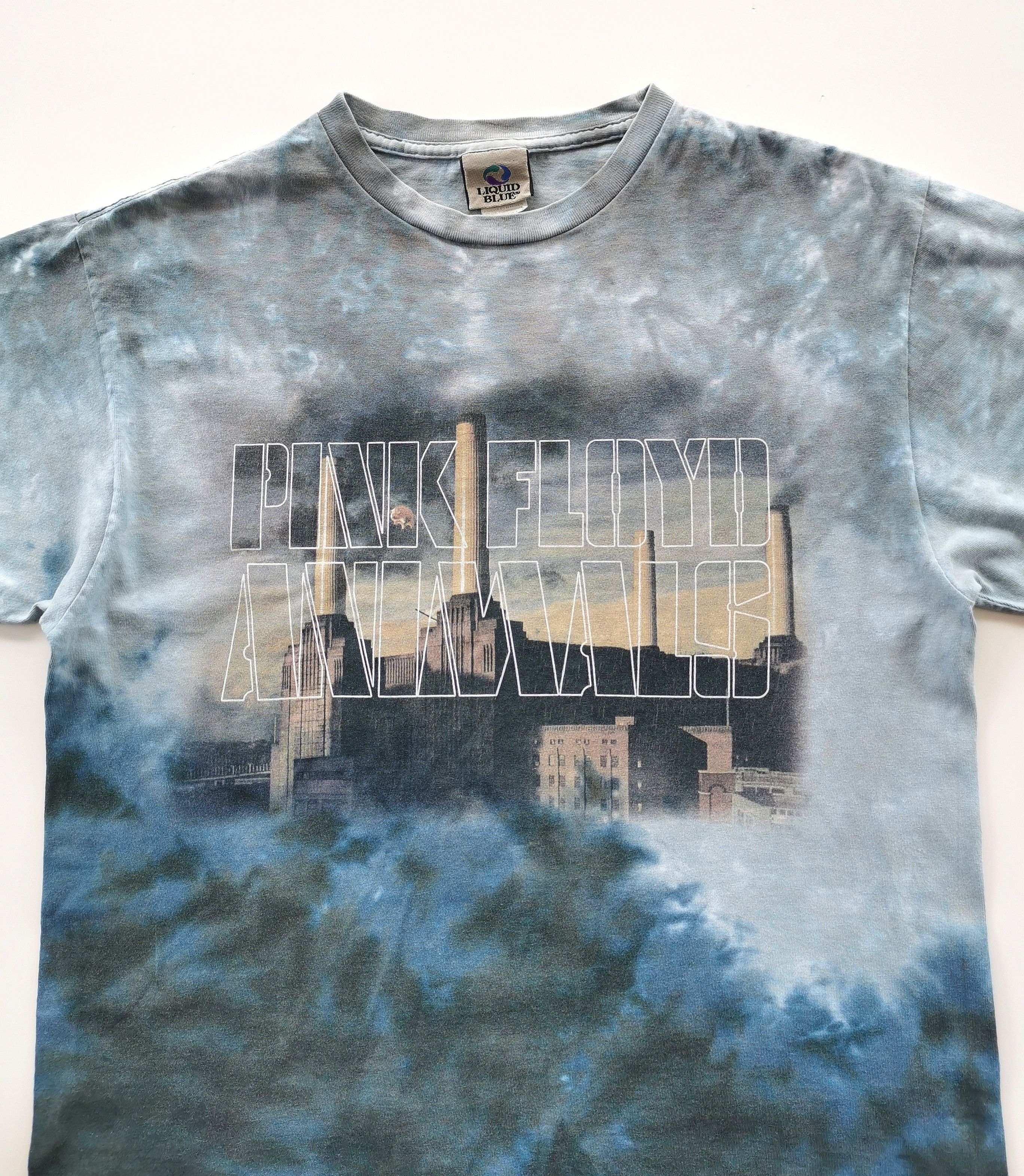 Vintage 00s Pink Floyd Animals Shirt Liquid Blue - 1