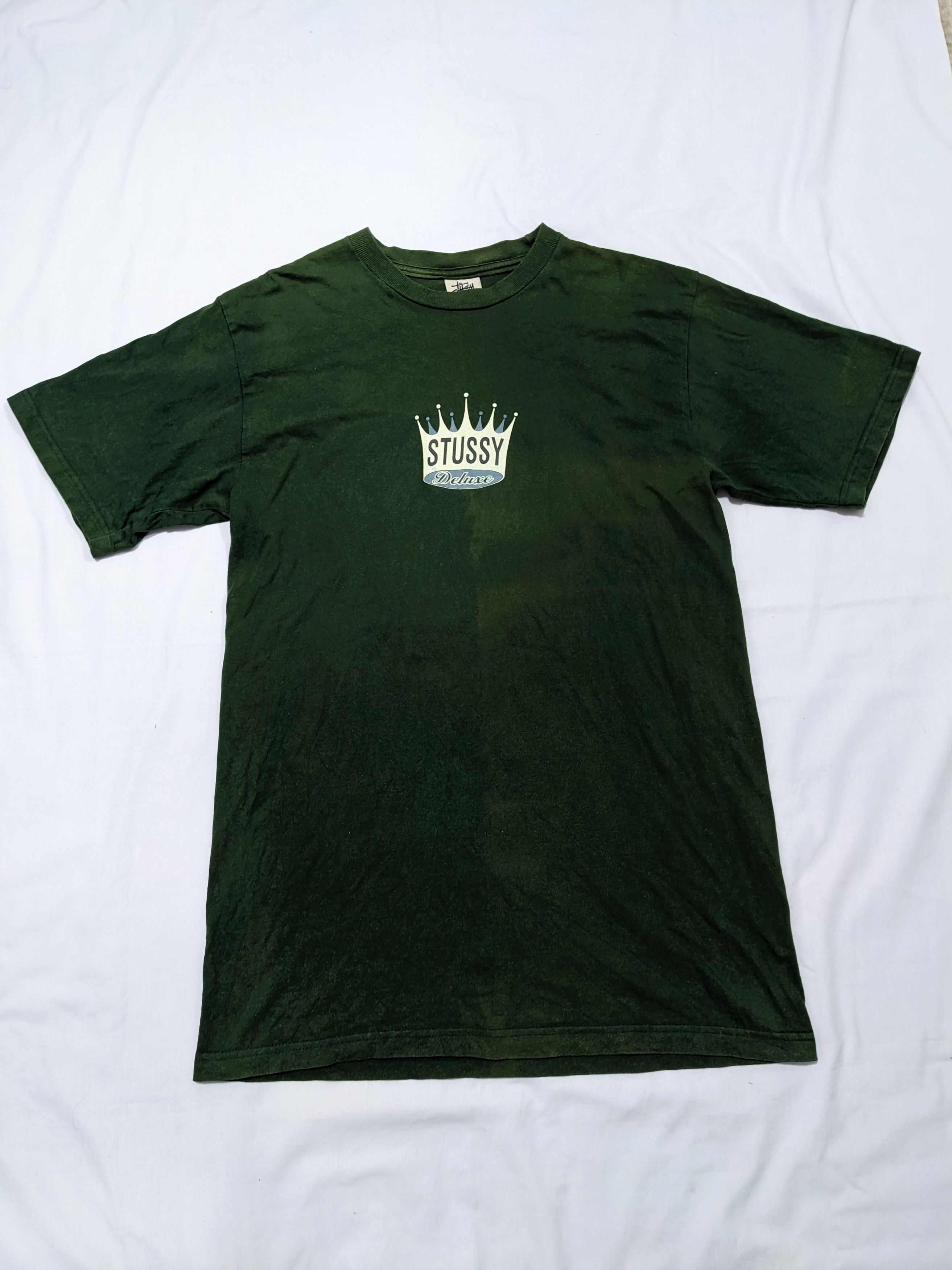 RARE Vintage 90s Stussy Deluxe Crown Center Logo Tee - 1