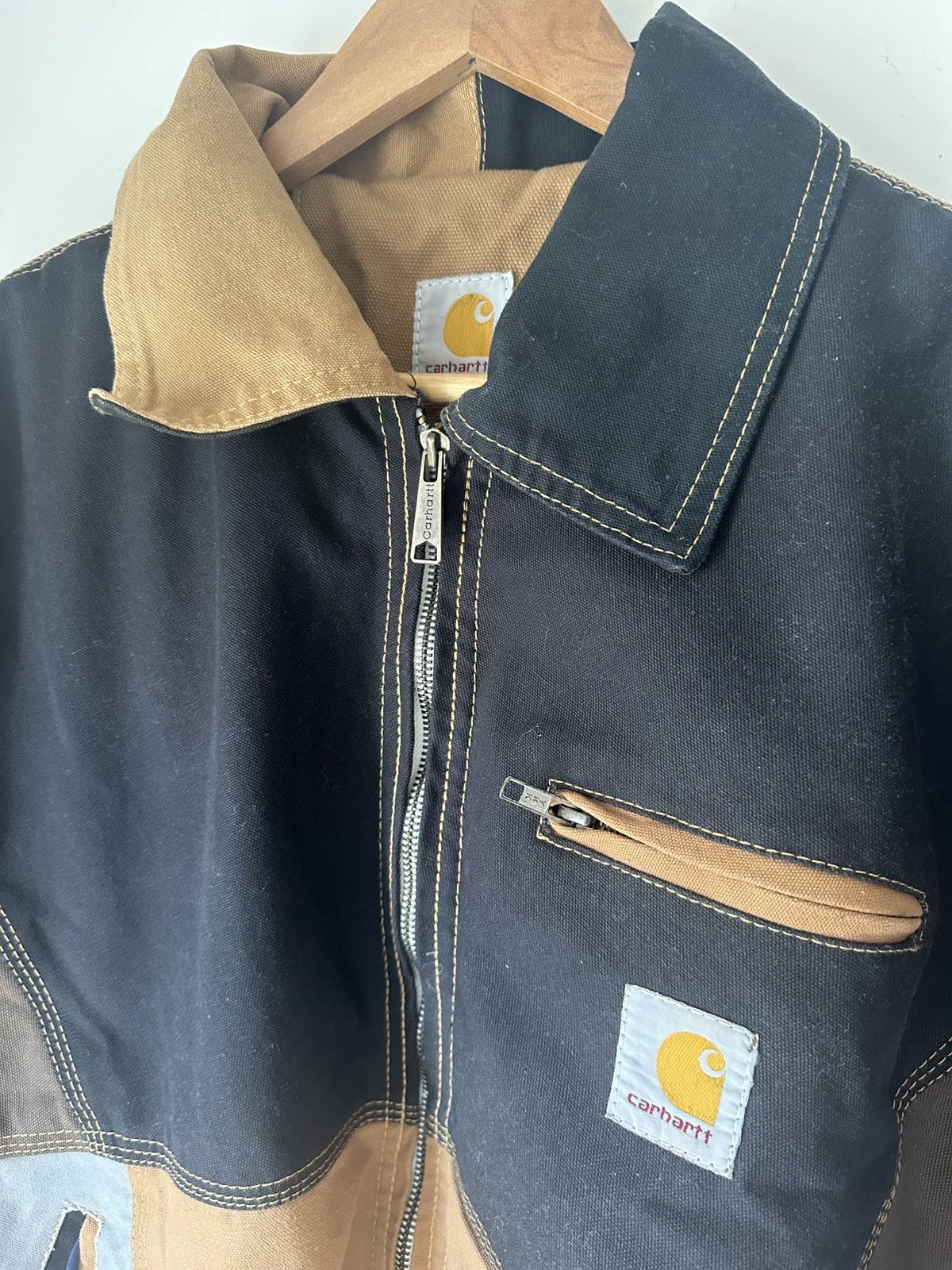Vintage Carhartt Patchwork Workwear Jacket Size XL - 2