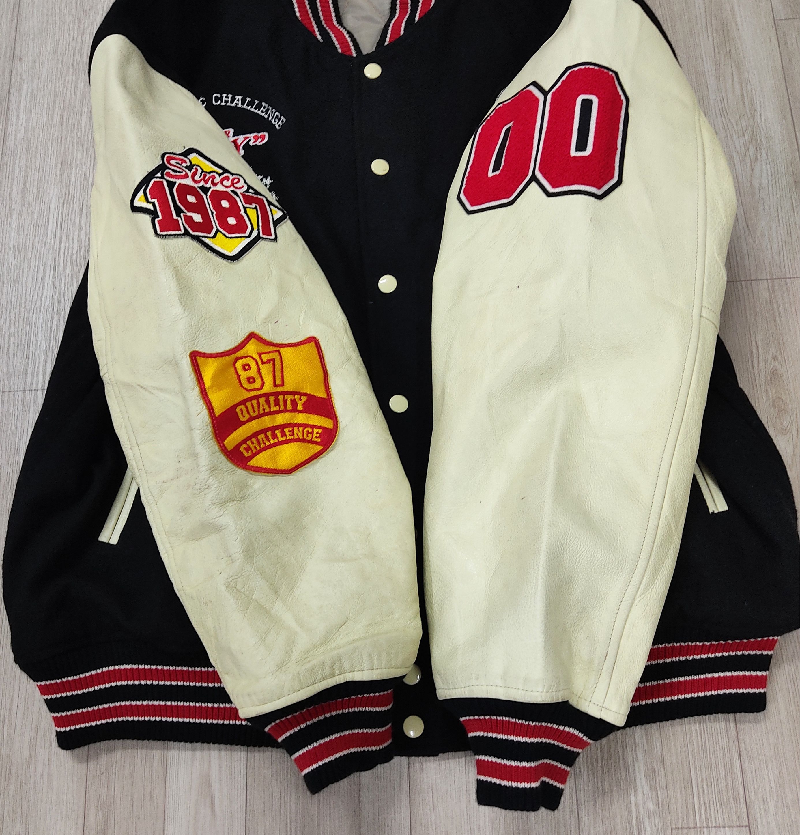 SUPERDRY Japan Wool Leather Stadium Varsity Jacket - 13