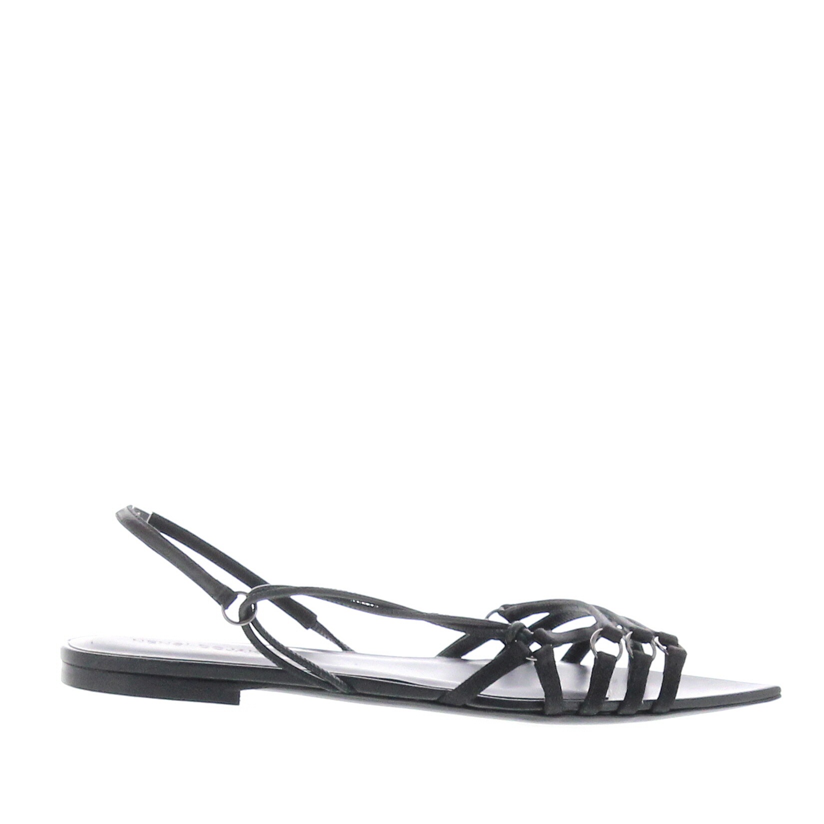 Corset Sandal Flat Black - 1