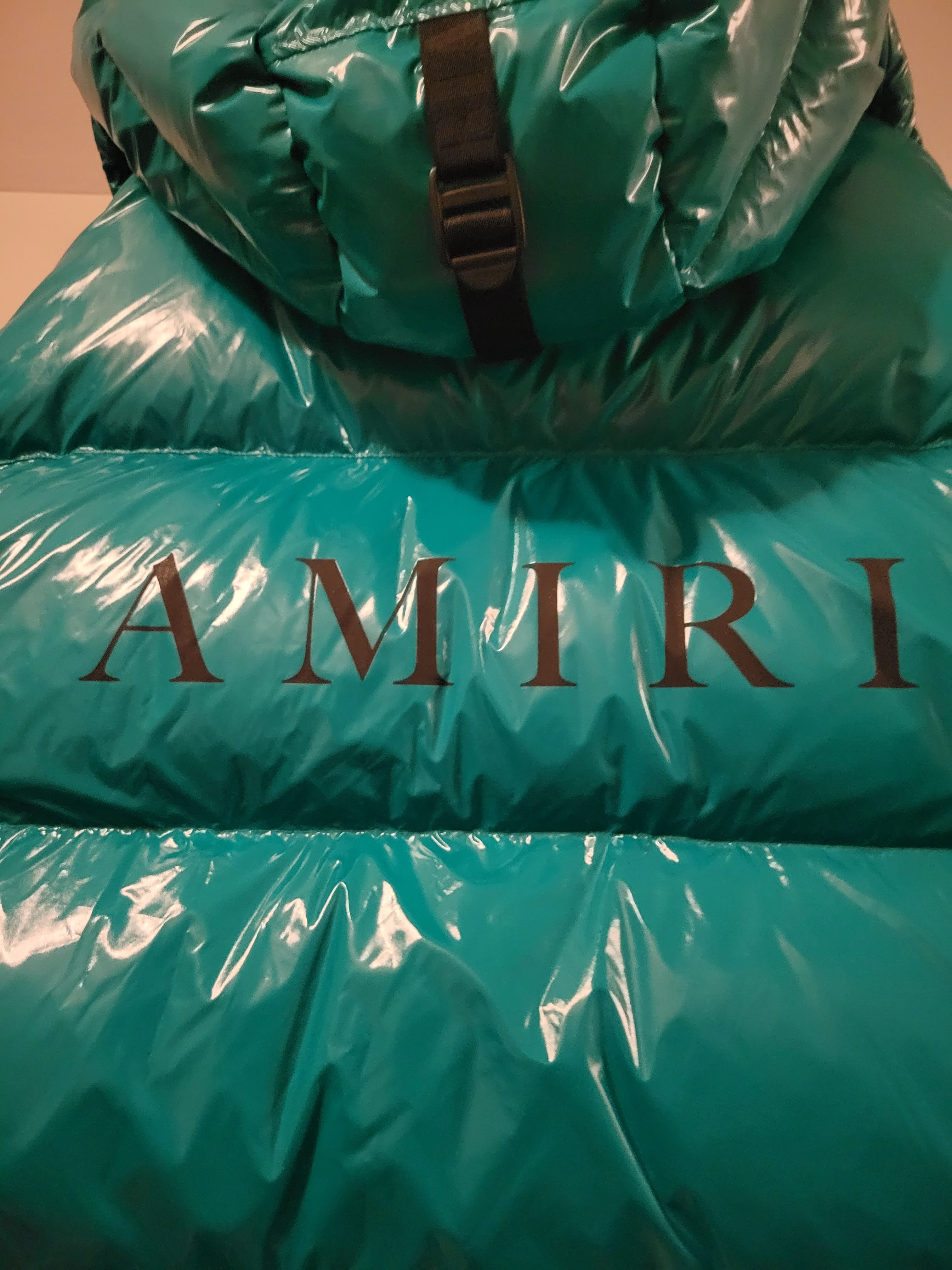 Amiri Teal Down Puffer Jacket XXL - 4