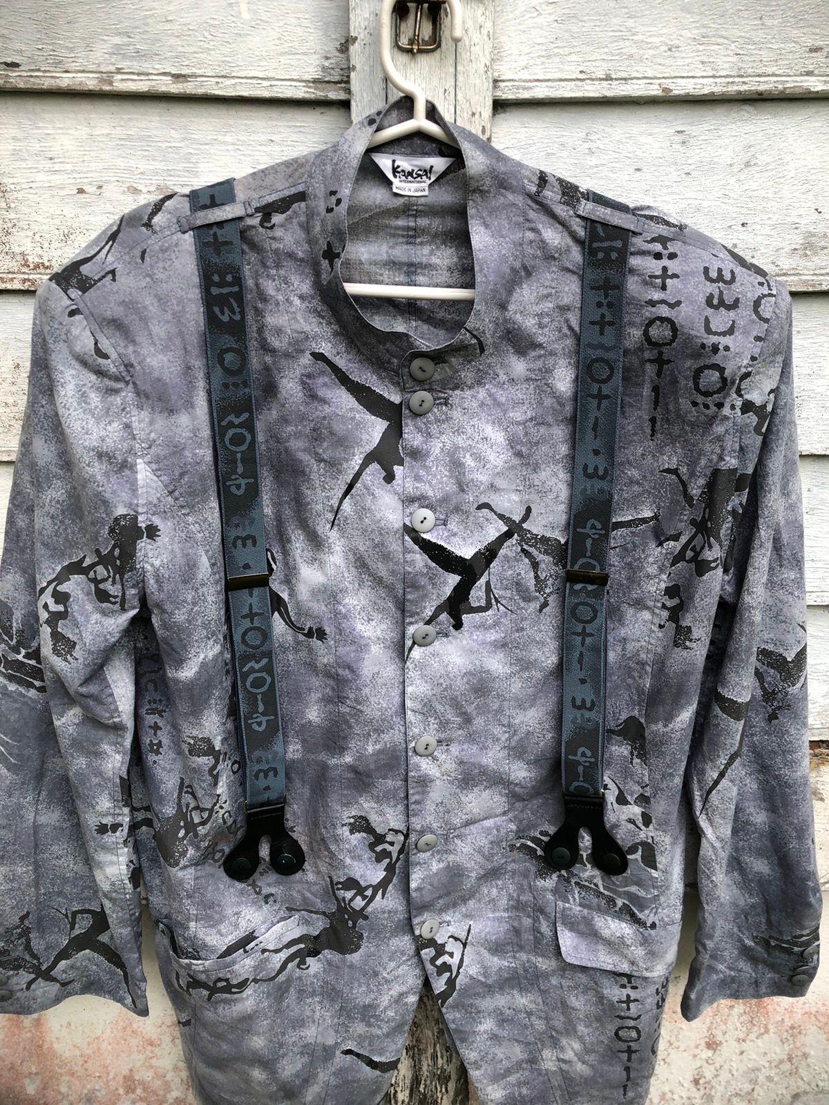 Archival Clothing - Archival Kansai International Art Printed Suspender Jacket - 1