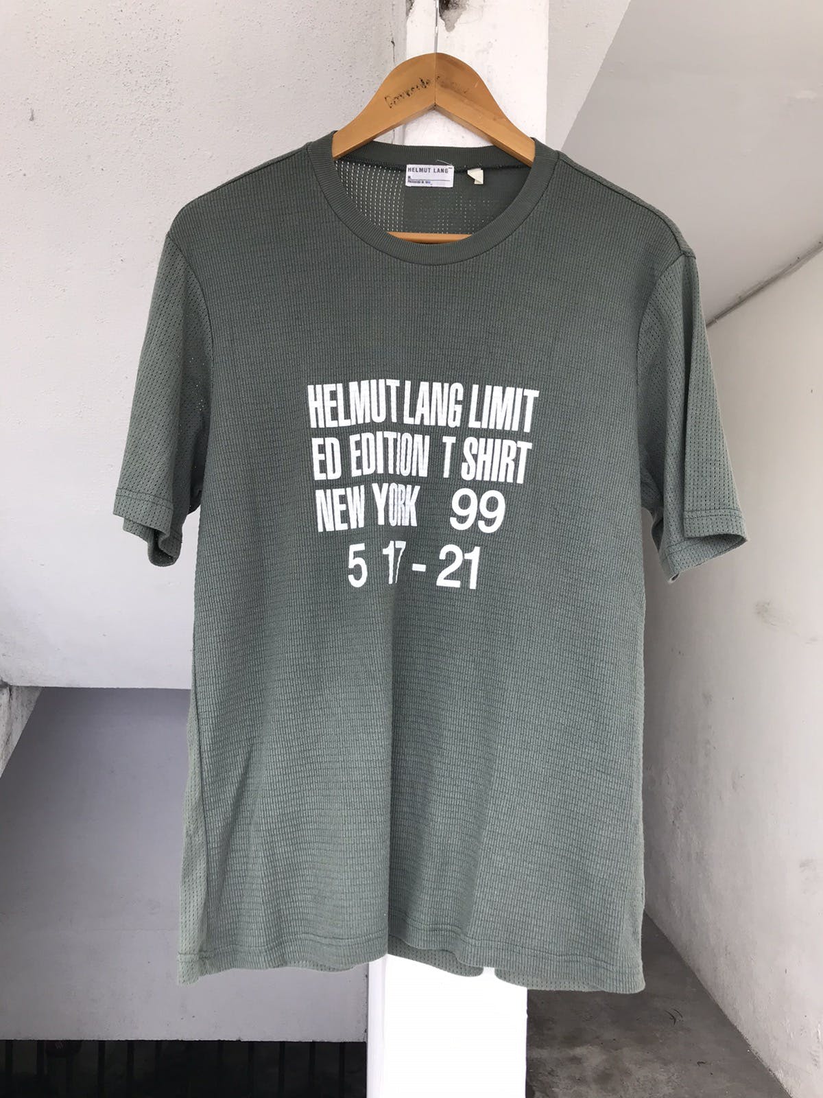 RARE1999 HELMUT LANG LIMITED EDITION TSHIRT WAFFLEKNIT