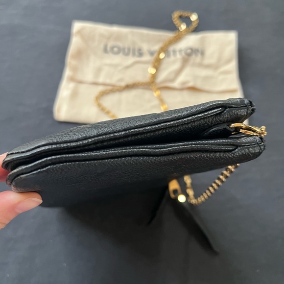 LOUIS VUITTON Empreinte Double Zip Pochette Black Bag - 11