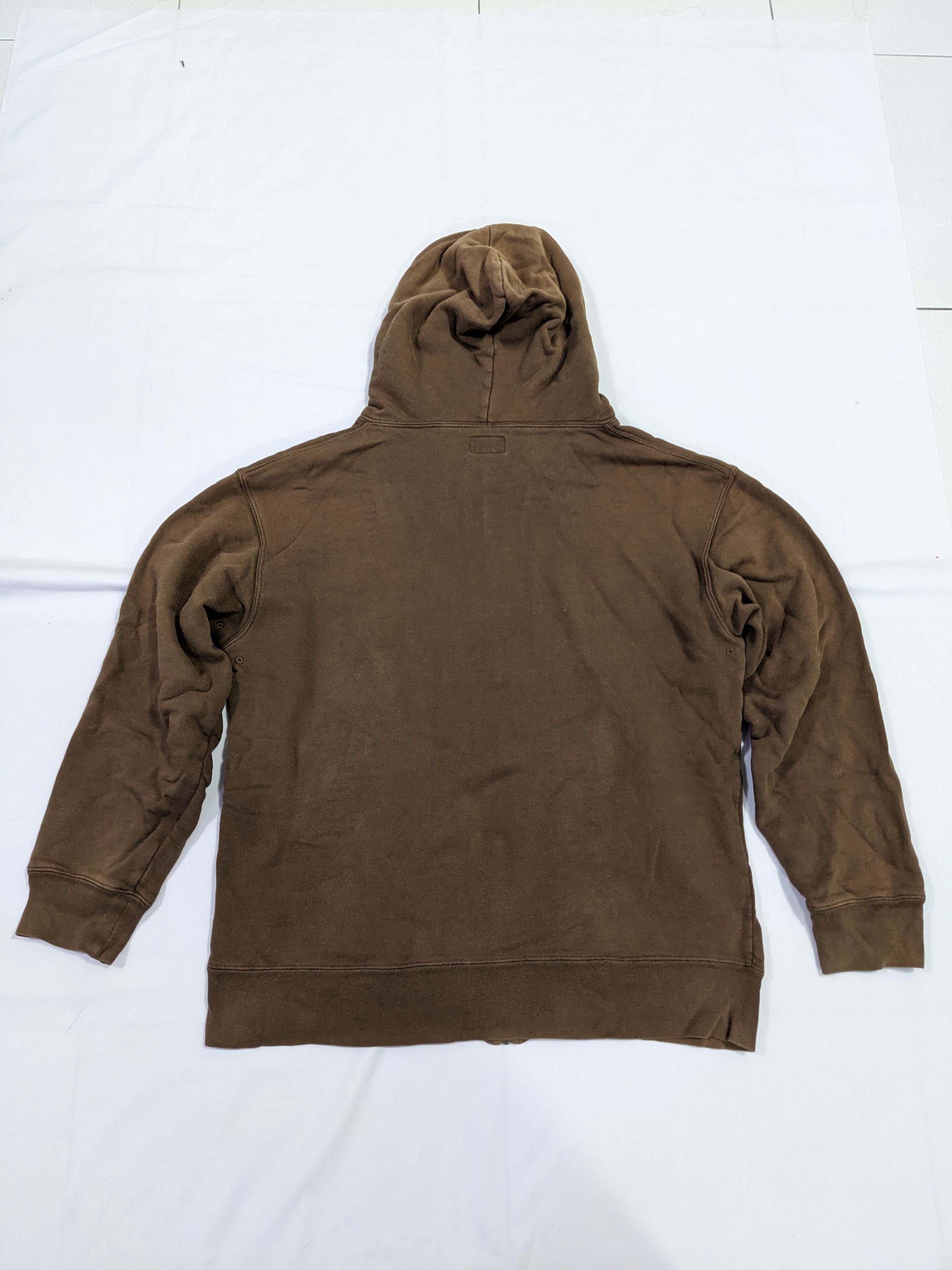 Vintage Stussy Y2K Brown Zip Up Hoodie - 6