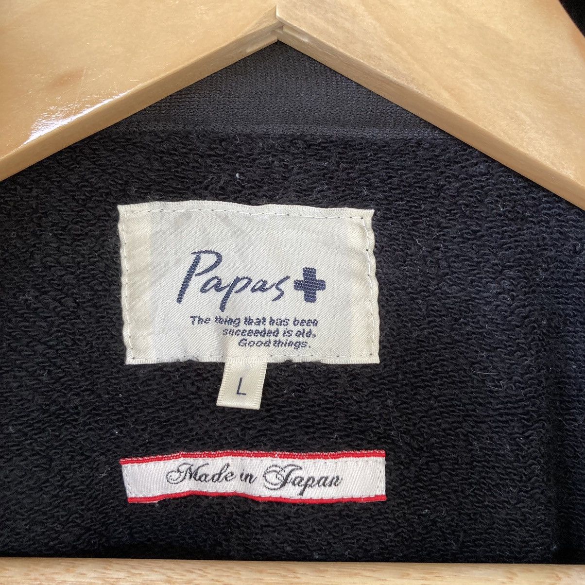 Vintage 90s Papas Since 1986 Tokyo Quater Zip Made in Japan - 5