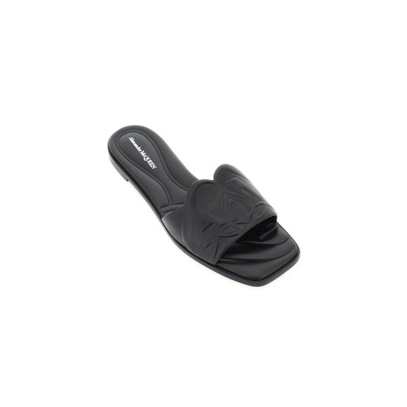 Alexander mcqueen leather slides with embossed seal logo Size EU 41 for Women - 4