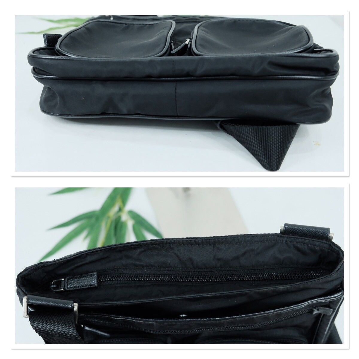 Authentic prada sling bag black nylon - 7
