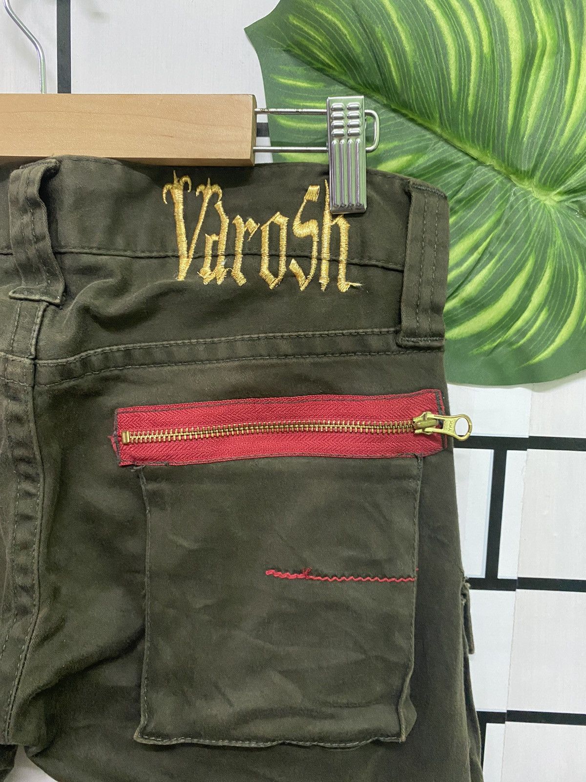 Japanese Brand - VAROSH Japan Low Rise Green Tactical Cargo Trousers - 15