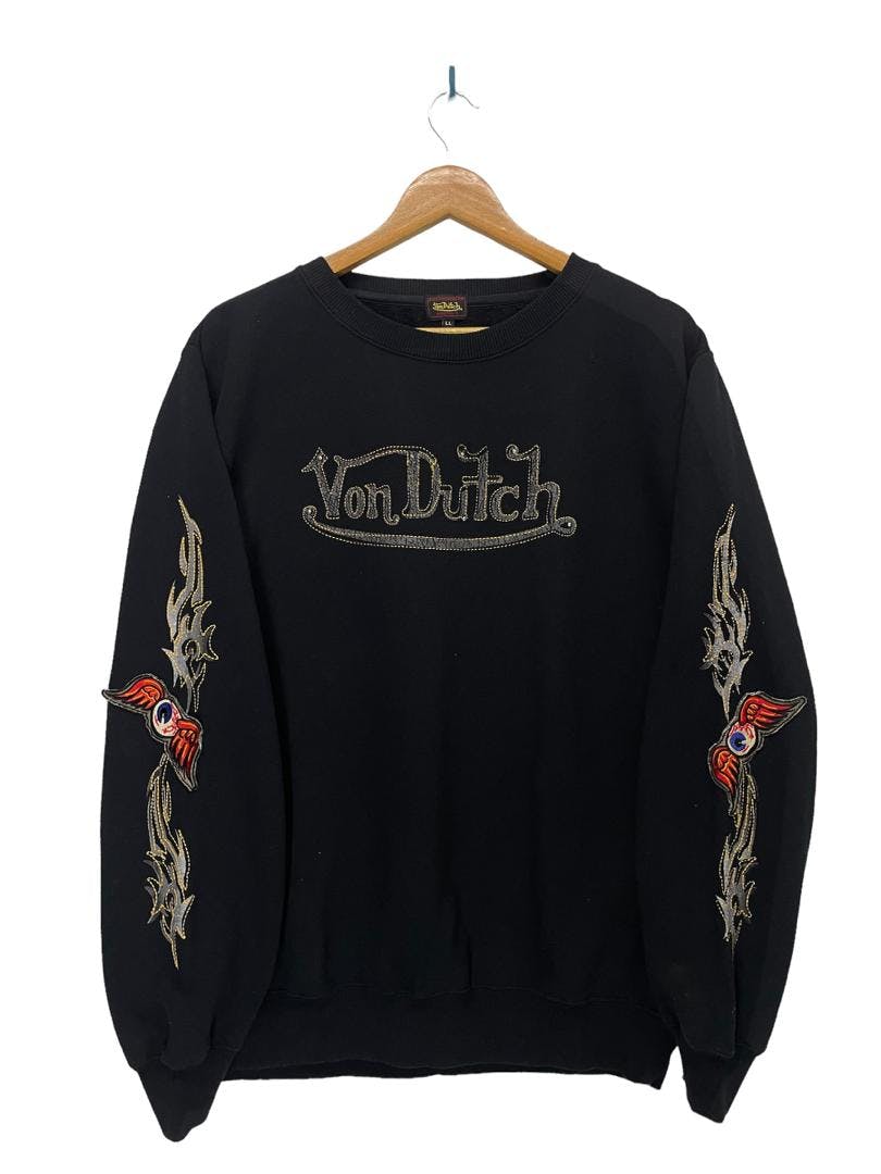 Brand - 🔥Von Dutch Spell Out Logo Crewneck Sweatshirt - 1