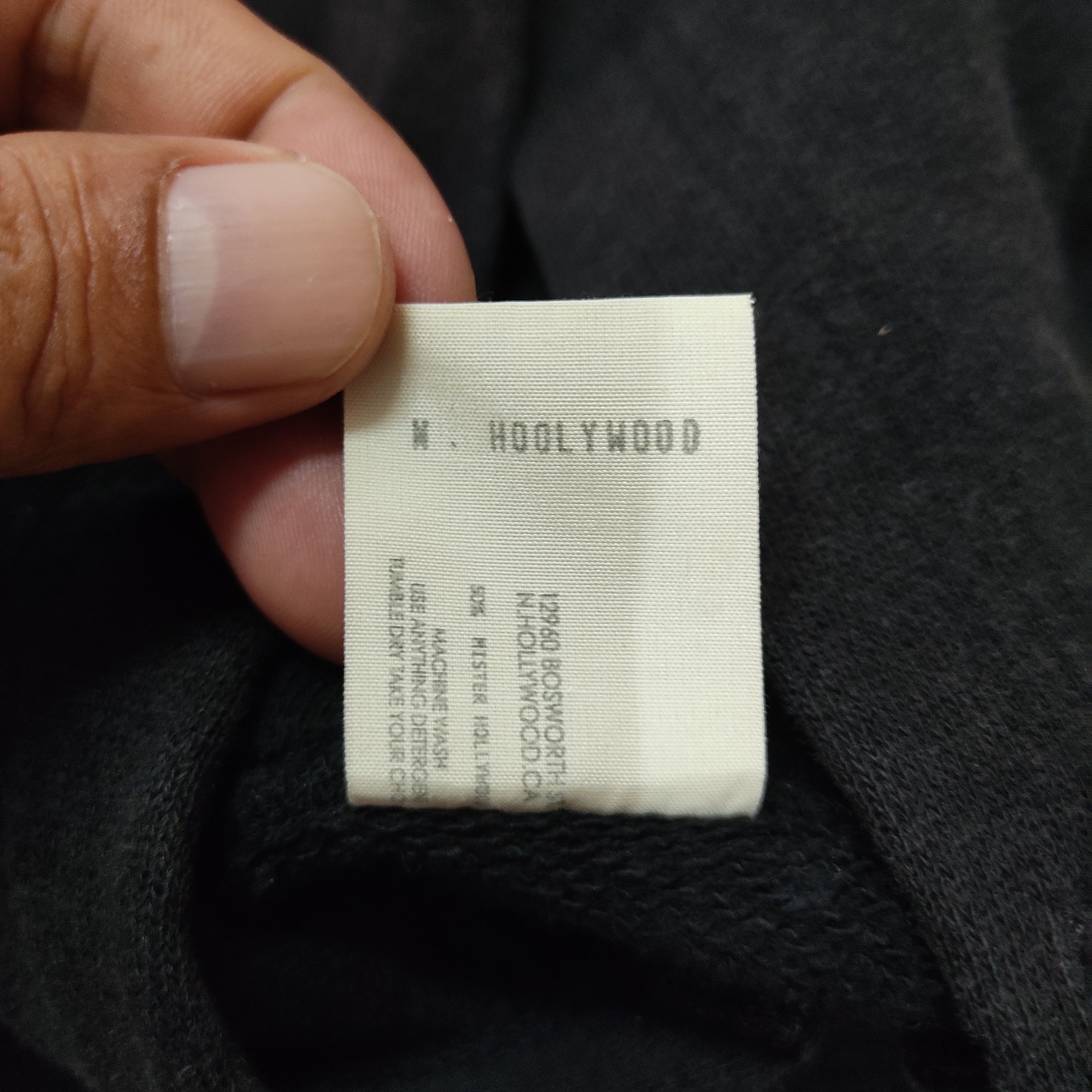 N. HOOLYWOOD Plain Black Zipper Hoodie Sweatshirt - 7