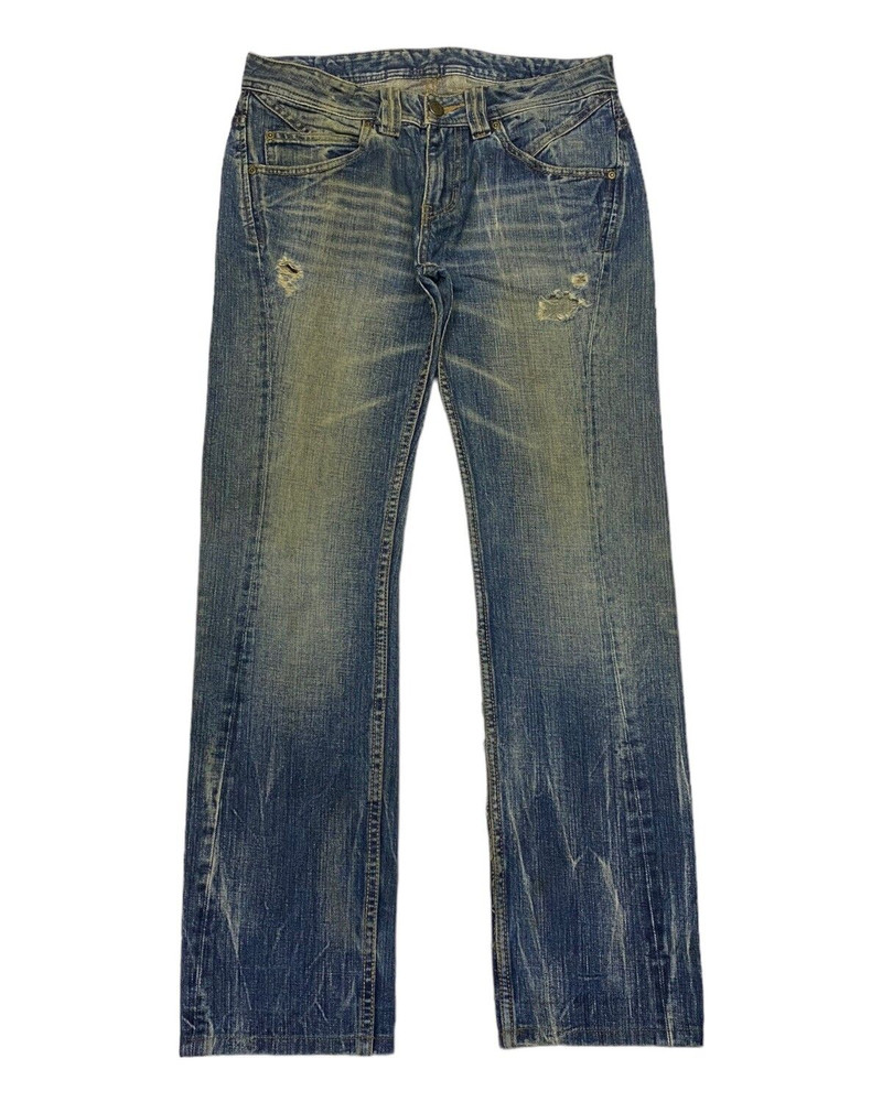 🔥RATTLE TRAP LIGHTENING DISTRESS DENIM JEANS - 1