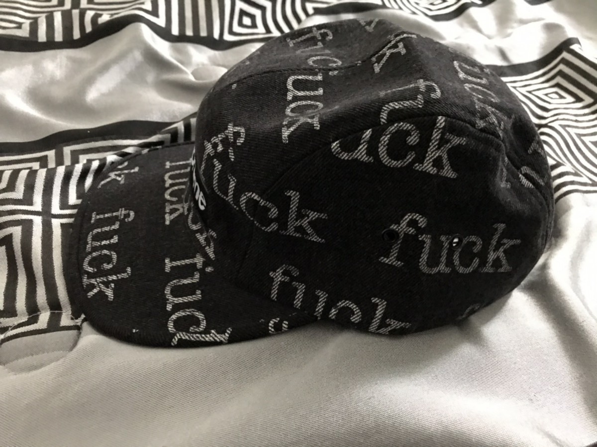 Denim Camp Supreme Fuck Cap - シュプリーム | レア Black キャンプ 