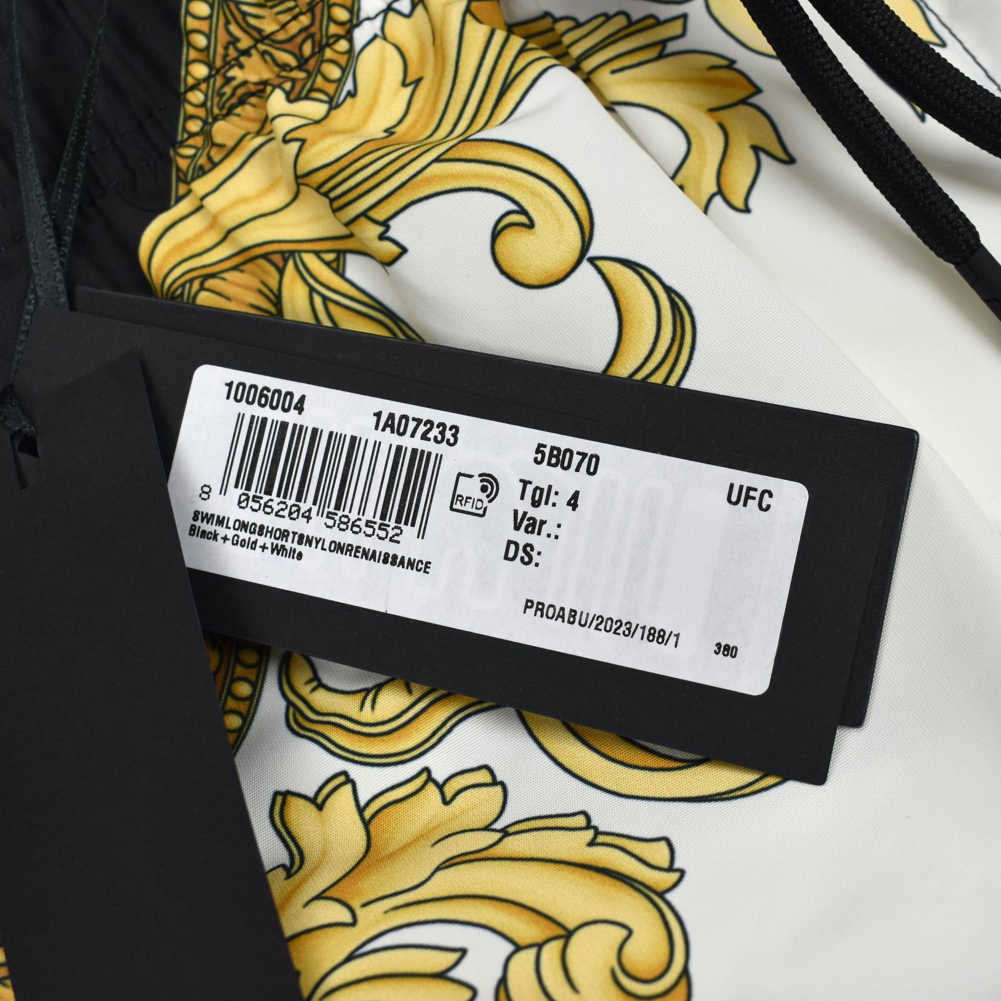 Versace Barocco Print Swim Shorts Medusa sz 4 - 9