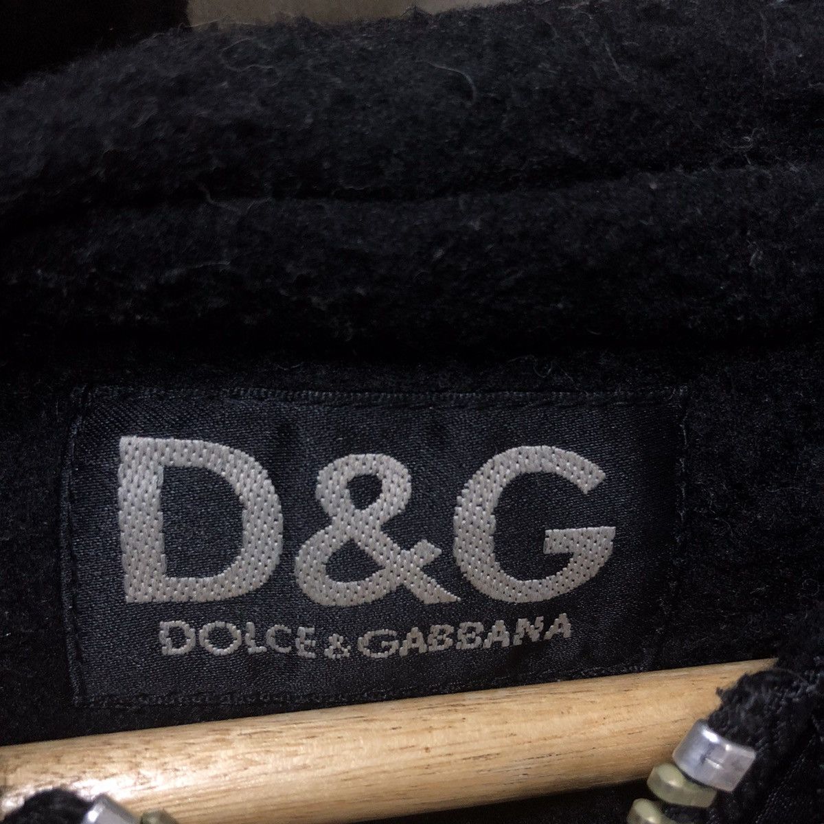 Vintage d&g big embroidery logo qulited hoodie jacket - 6