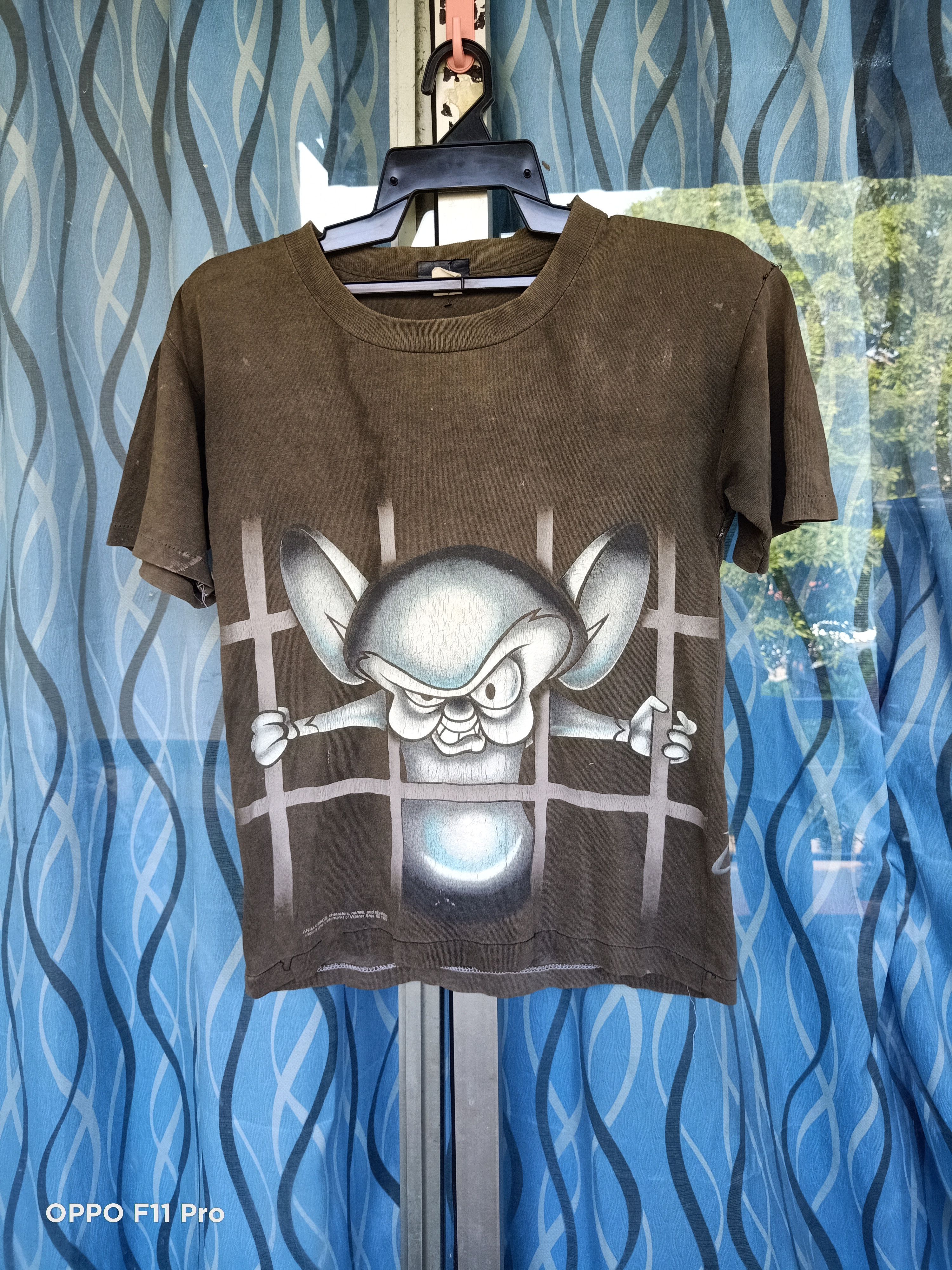 Vintage - Vtg Grail Brain Animaniacs Brain sunfaded tee - 5