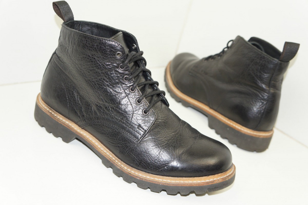 Geox - Commander Black Platform Creeper Leather Boots - 4