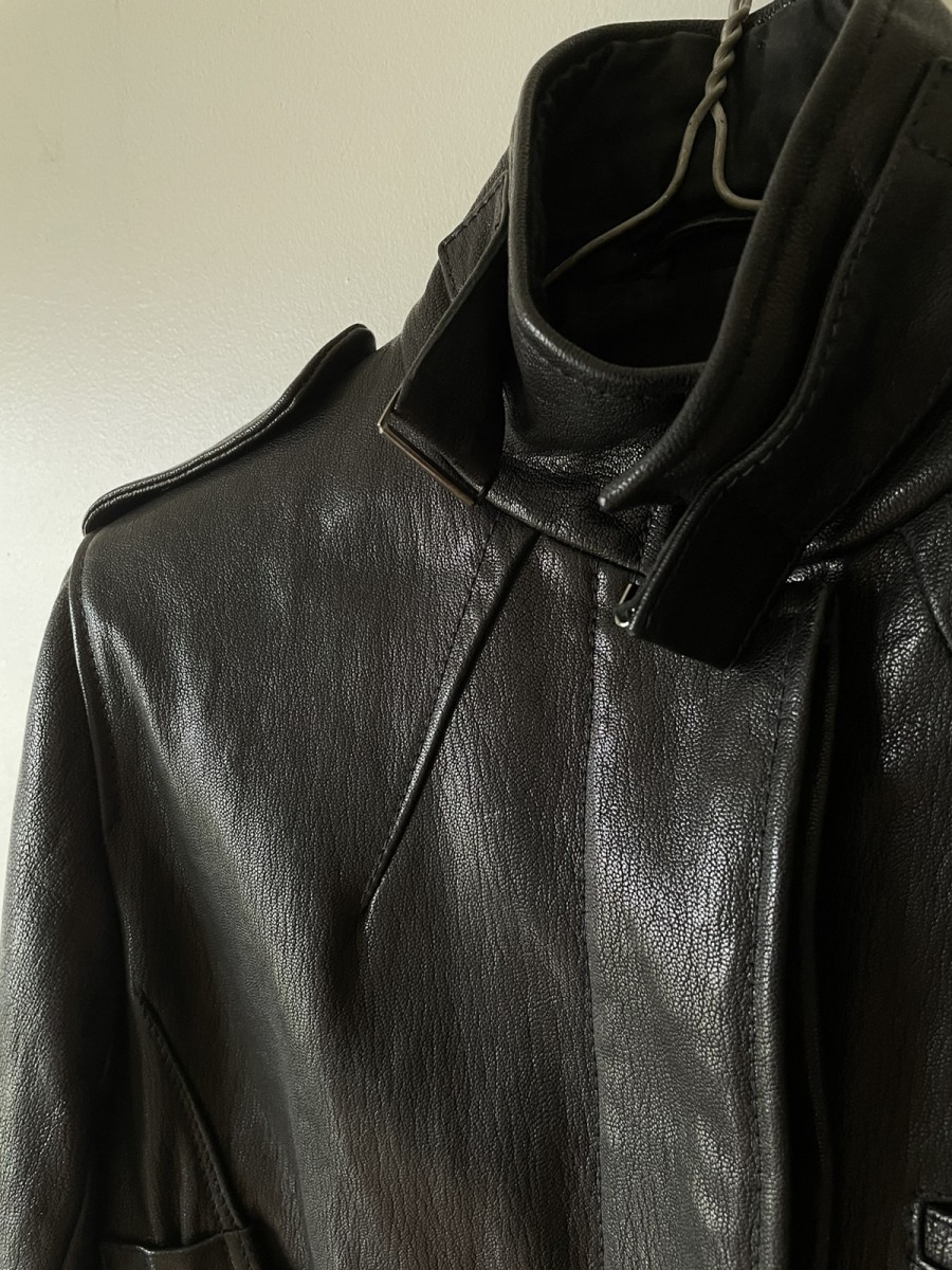 FW16 Cropped Leather Jacket - 3