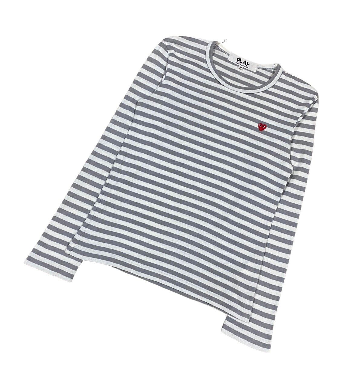 AD2015 Comme Des Garçons Play Striped Longsleeve Shirt - 6