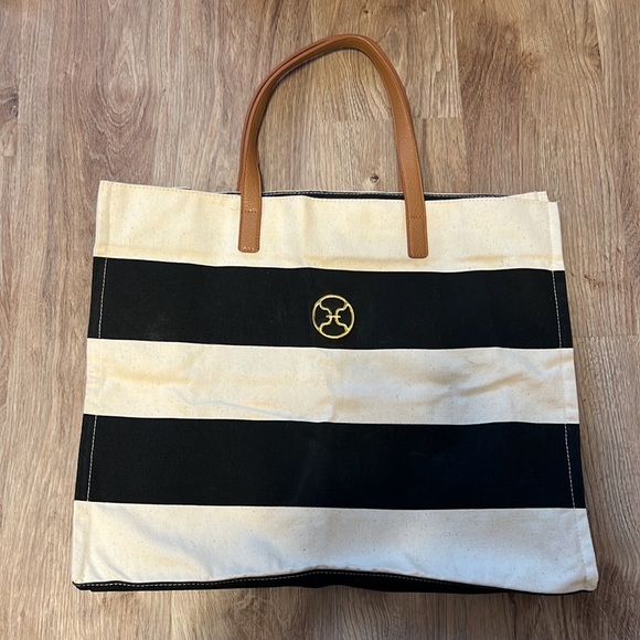 Cabana Striped Canvas Tote - 1