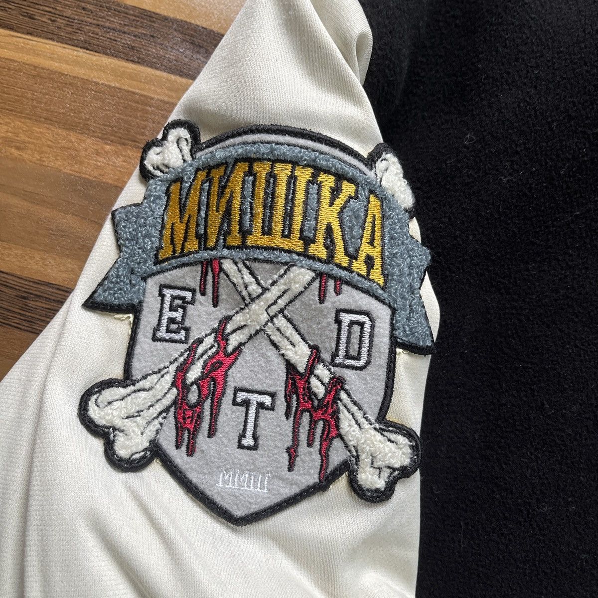 Very Rare - Vintage Mishka Varsity MNWKA Jacket Rare Big Eye Embroidery - 10