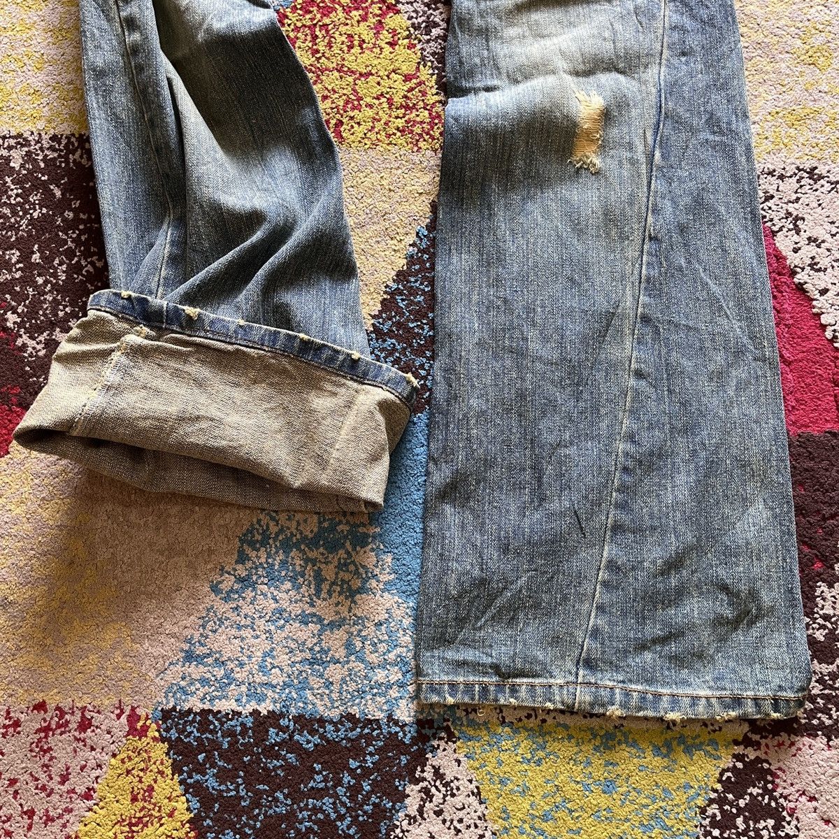 Vintage - Flare OXS Rubber Soul Mud Wash Classic Boot Cut Denim Jeans - 10