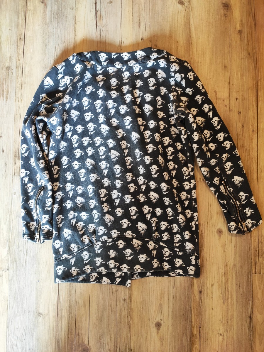 Jeremy Scott - GRAIL! 3d glasses fullprint cotton biker jacket FW07 - 4