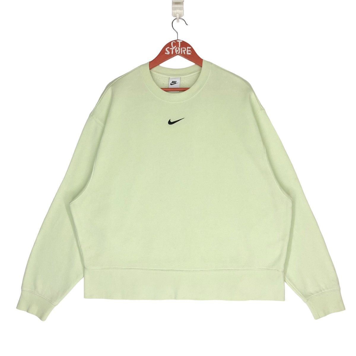 Nike Centre Swoosh Crewneck Sweatshirts Mint Green - 1